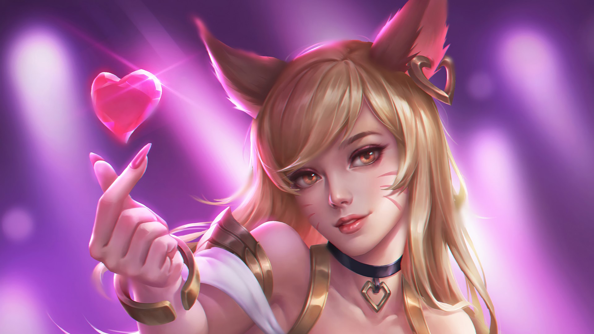 ahri, league of legends, games, artwork, artist, digital art, hd, HD Wallpaper
