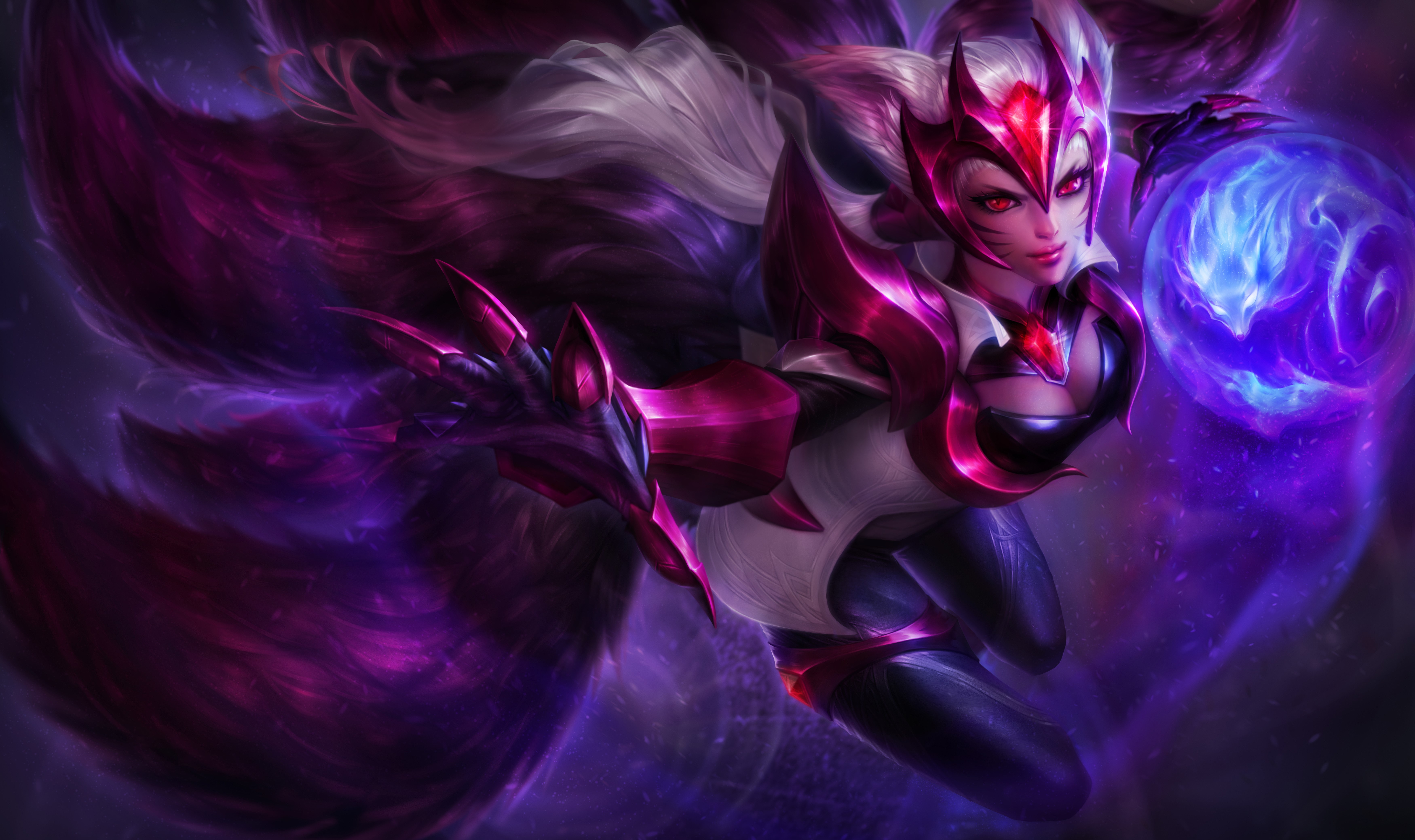 ahri, league of legends, games, artwork, artist, digital art, hd, 4k, 5k, 8k, HD Wallpaper
