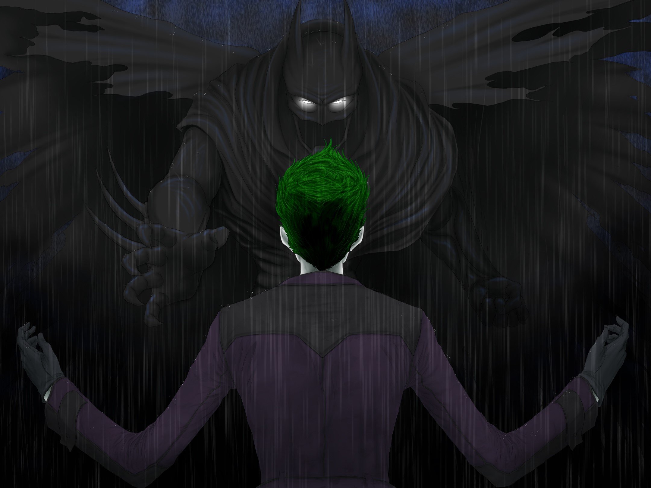 batman, joker, hd, superheroes, supervillain, deviantart, HD Wallpaper
