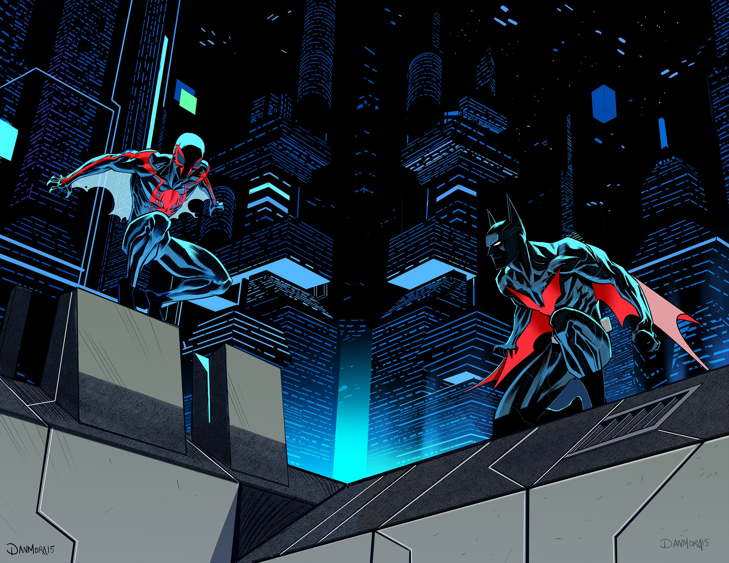 spiderman, batman, superheroes, artist, artwork, digital art, hd, behance, HD Wallpaper