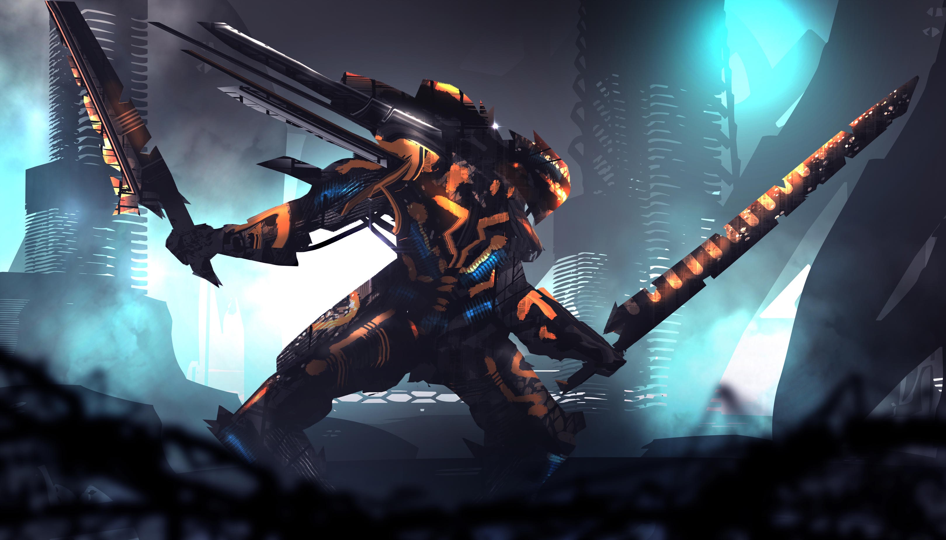 scifi, robot, digital art, artist, artwork, hd, 4k, 5k, deviantart, HD Wallpaper