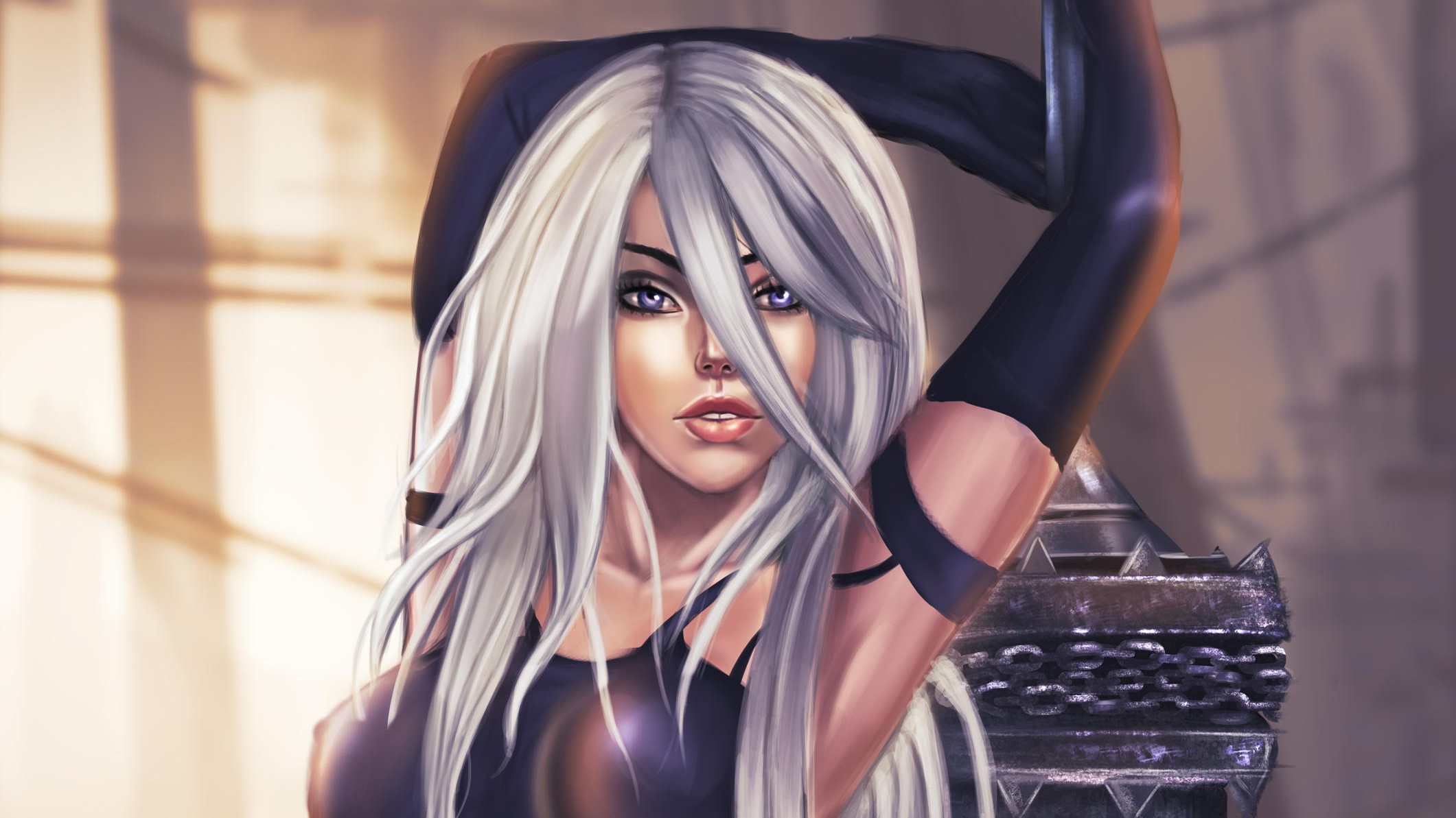 nier automata, games, artwork, hd, fantasy girls, artist, digital art, deviantart, HD Wallpaper