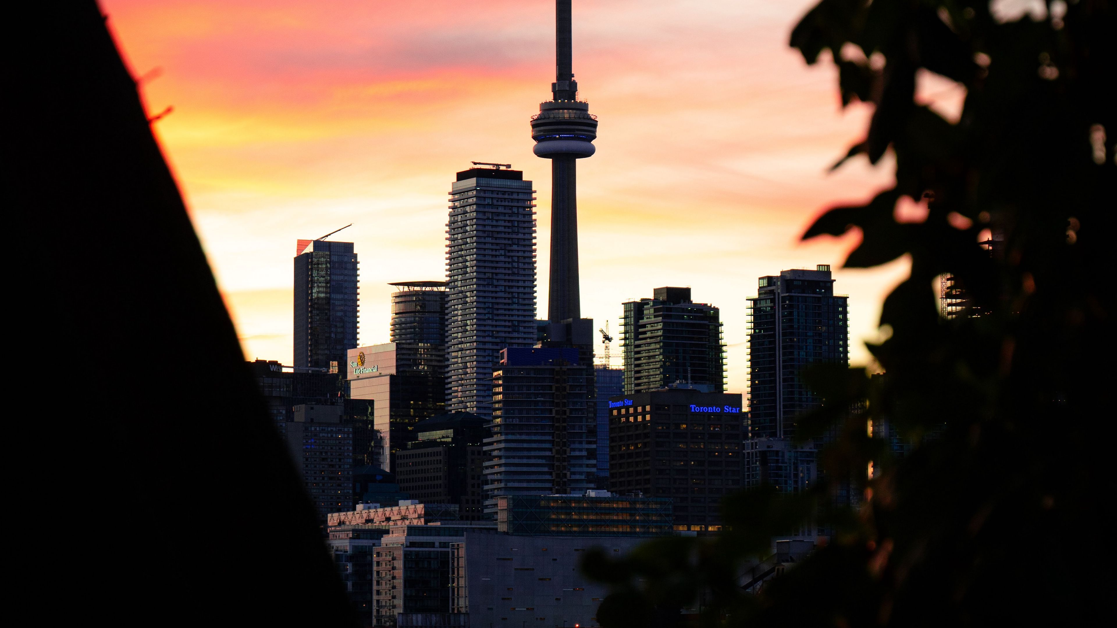 city, buildings, architecture, dusk, dark, 4k, HD Wallpaper