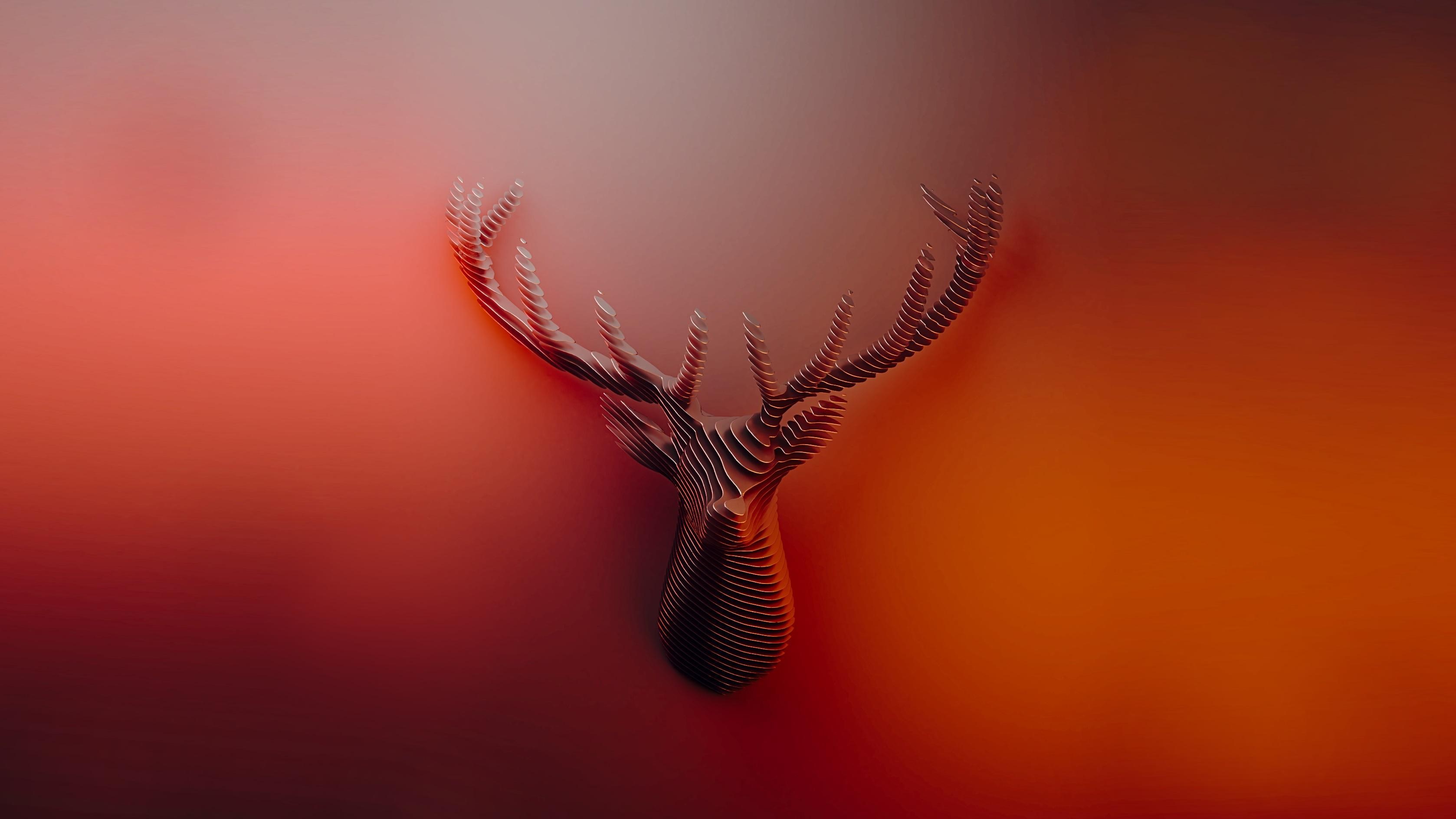 deer, artist, artwork, digital art, hd, 4k, HD Wallpaper