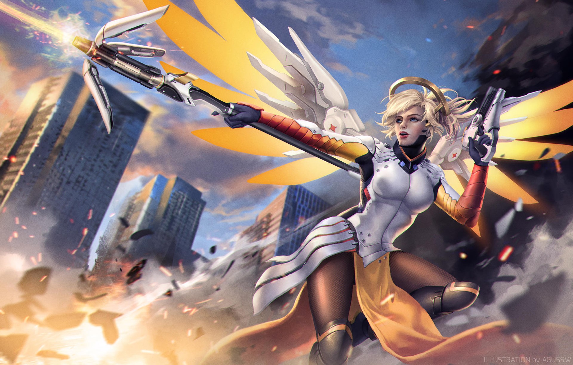mercy overwatch, overwatch, games, xbox games, ps games, pc games, hd, fantasy girls, deviantart, HD Wallpaper