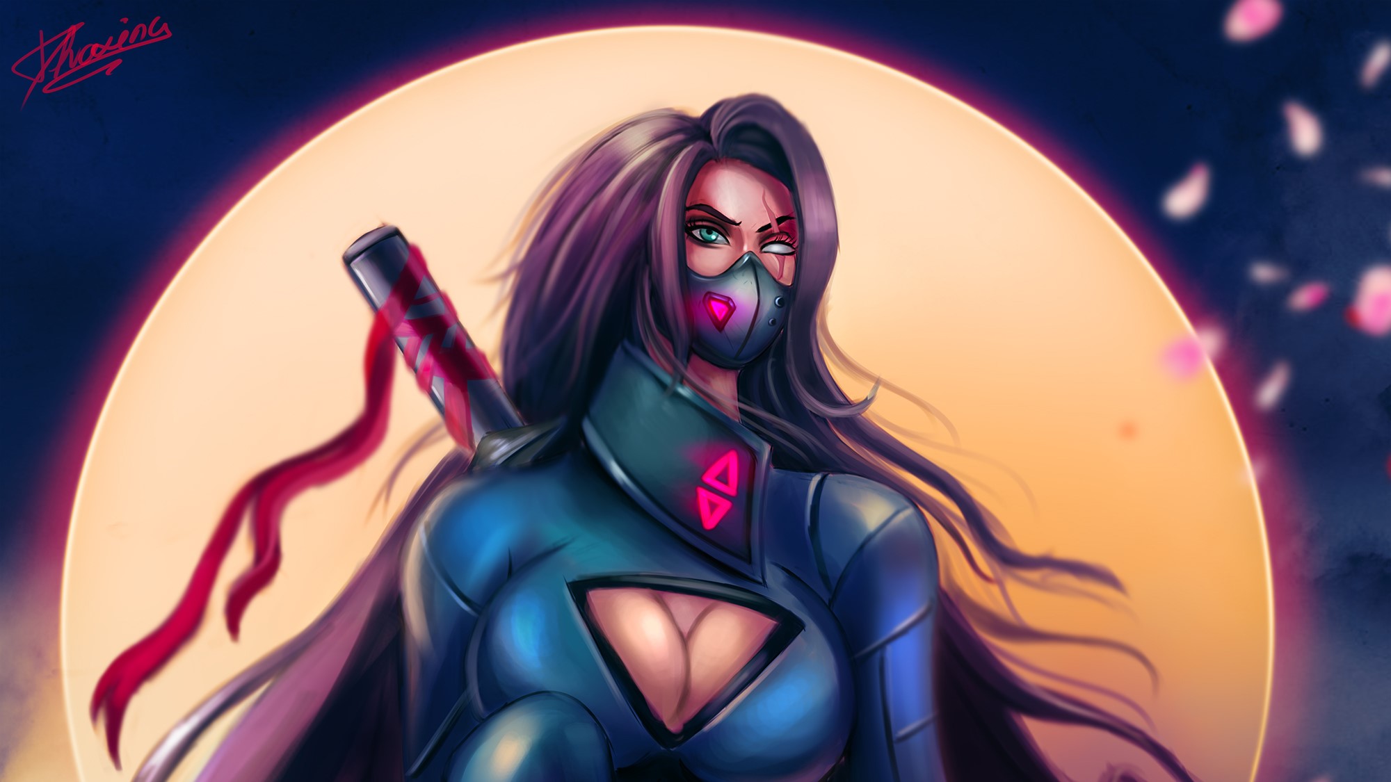 fantasy girls, cyberpunk, artist, artwork, digital art, hd, deviantart, HD Wallpaper