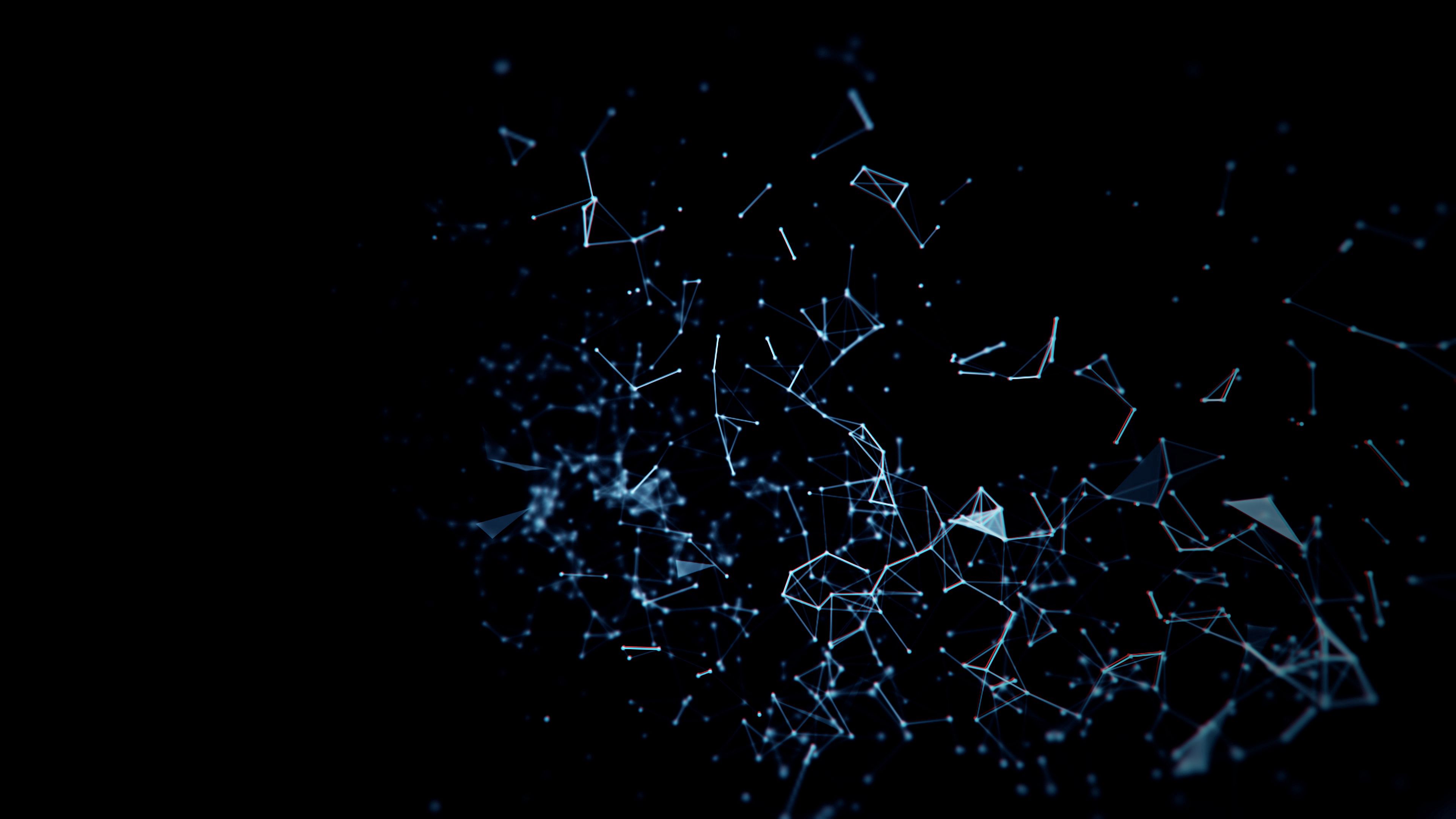 network, structure, dots, lines, tangled, 4k, HD Wallpaper
