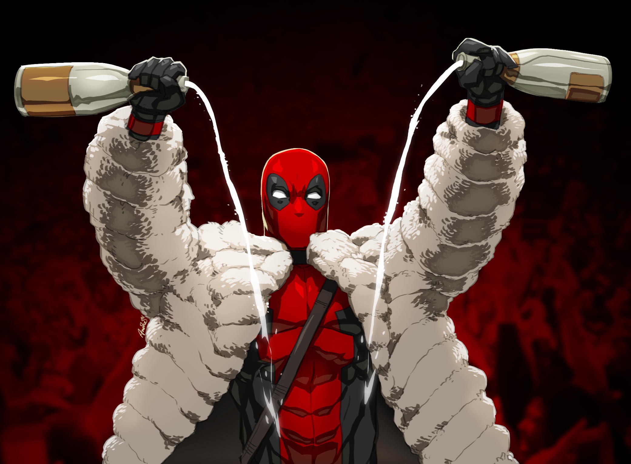deadpool, hd, superheroes, artwork, digital art, deviantart, HD Wallpaper