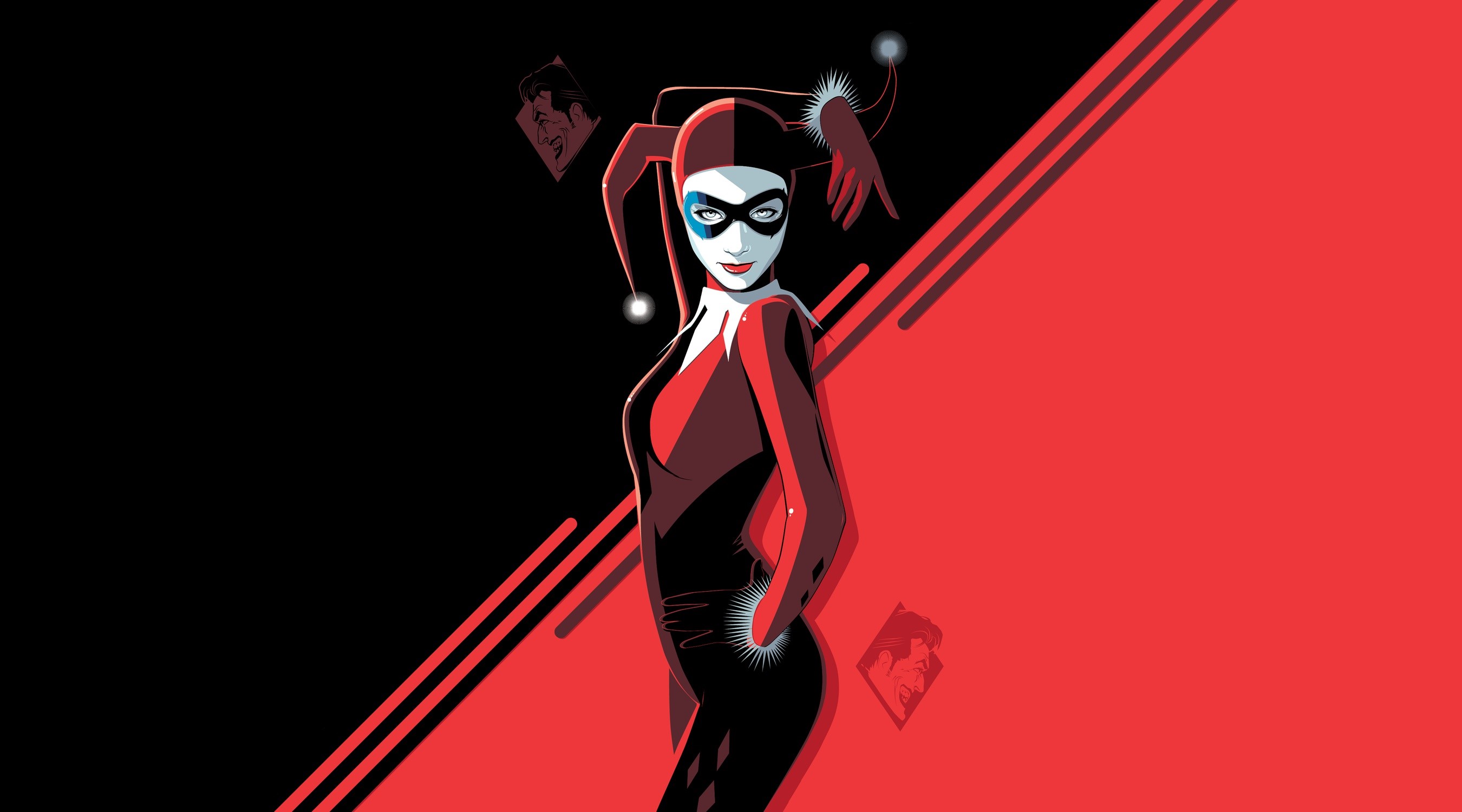 harley quinn, supervillain, artwork, digital art, hd, HD Wallpaper