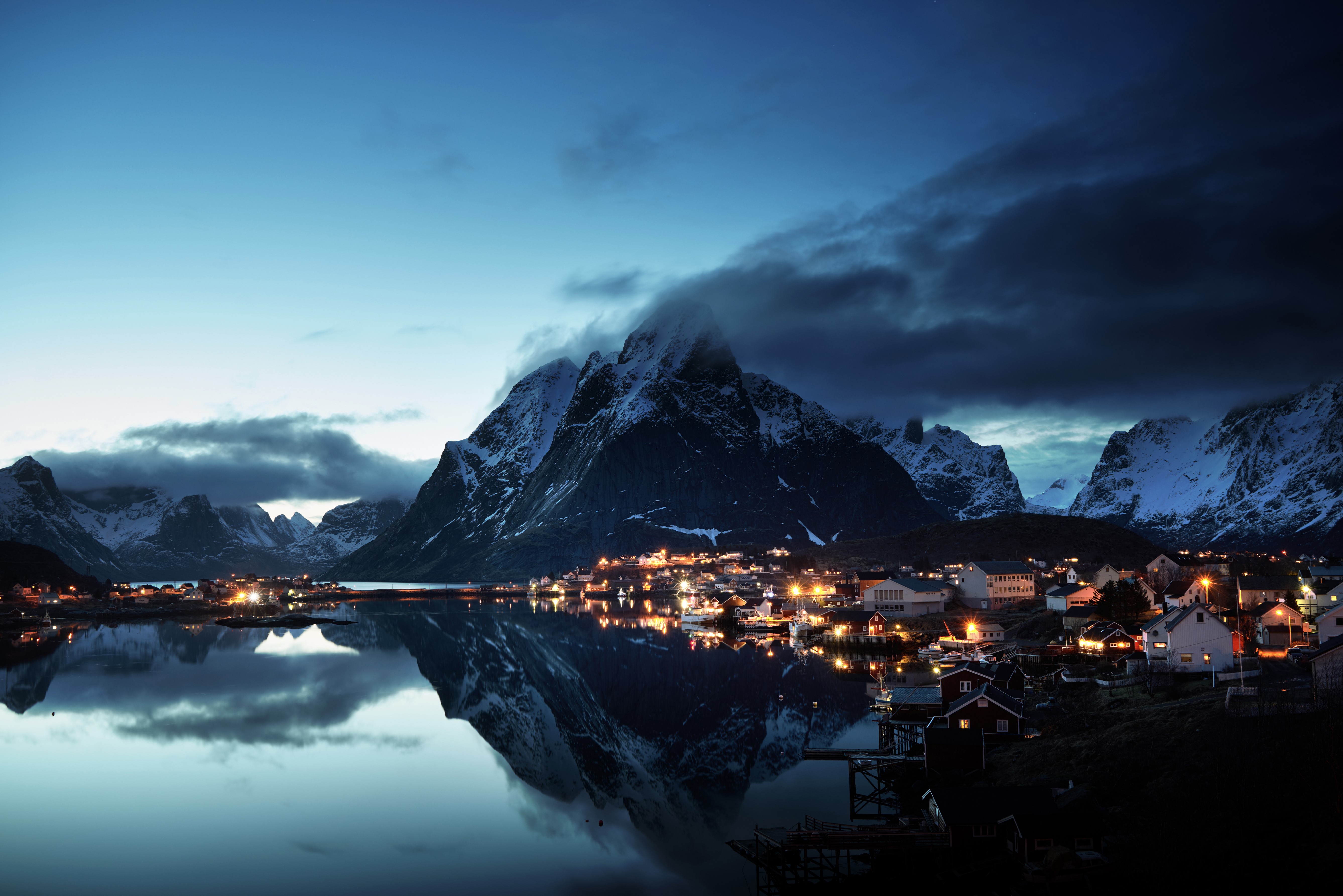 mountains, nature, norway, coast, hd, 4k, 5k, HD Wallpaper