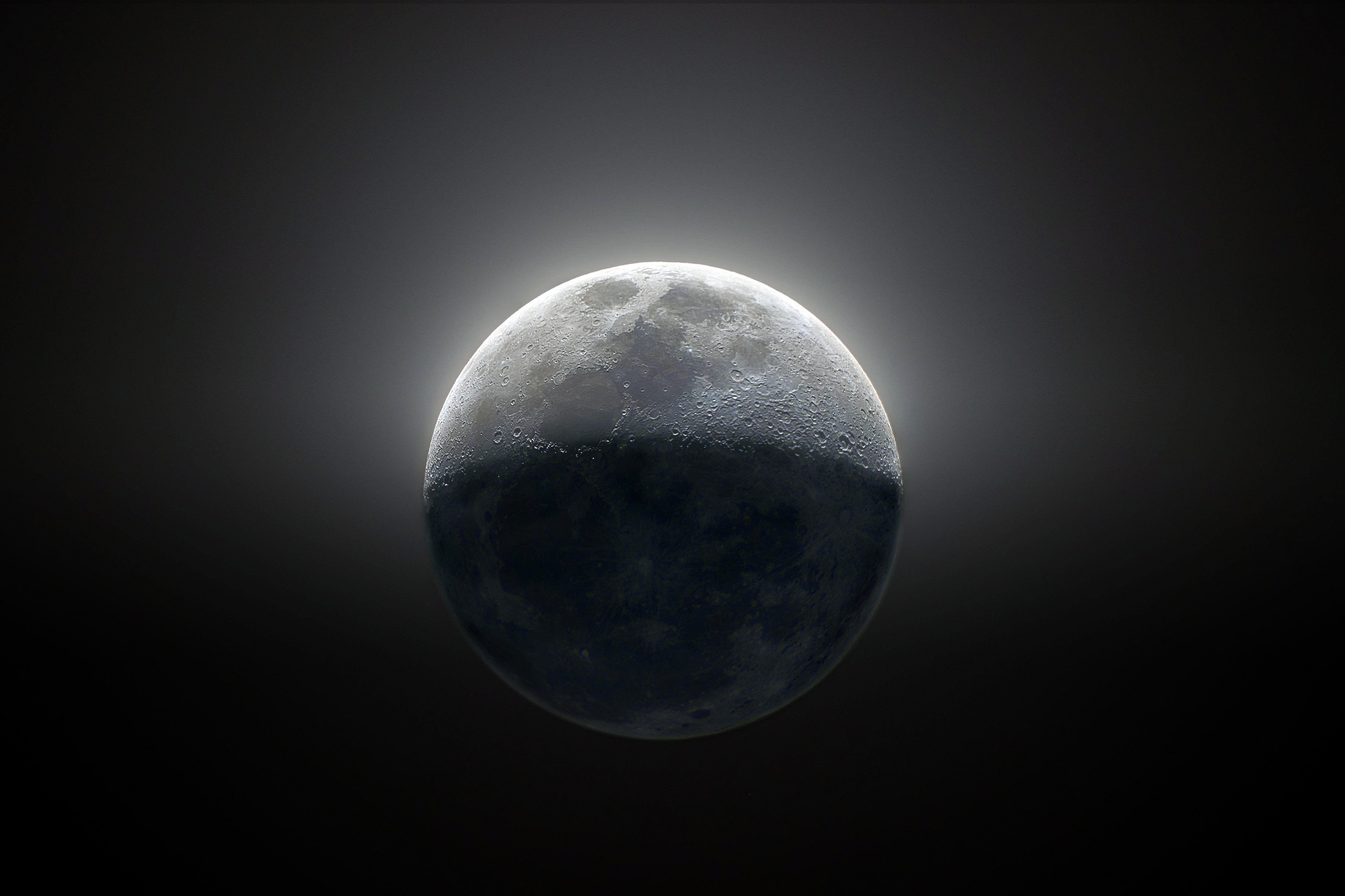 space, moon, hd, 4k, 5k, digital universe, HD Wallpaper