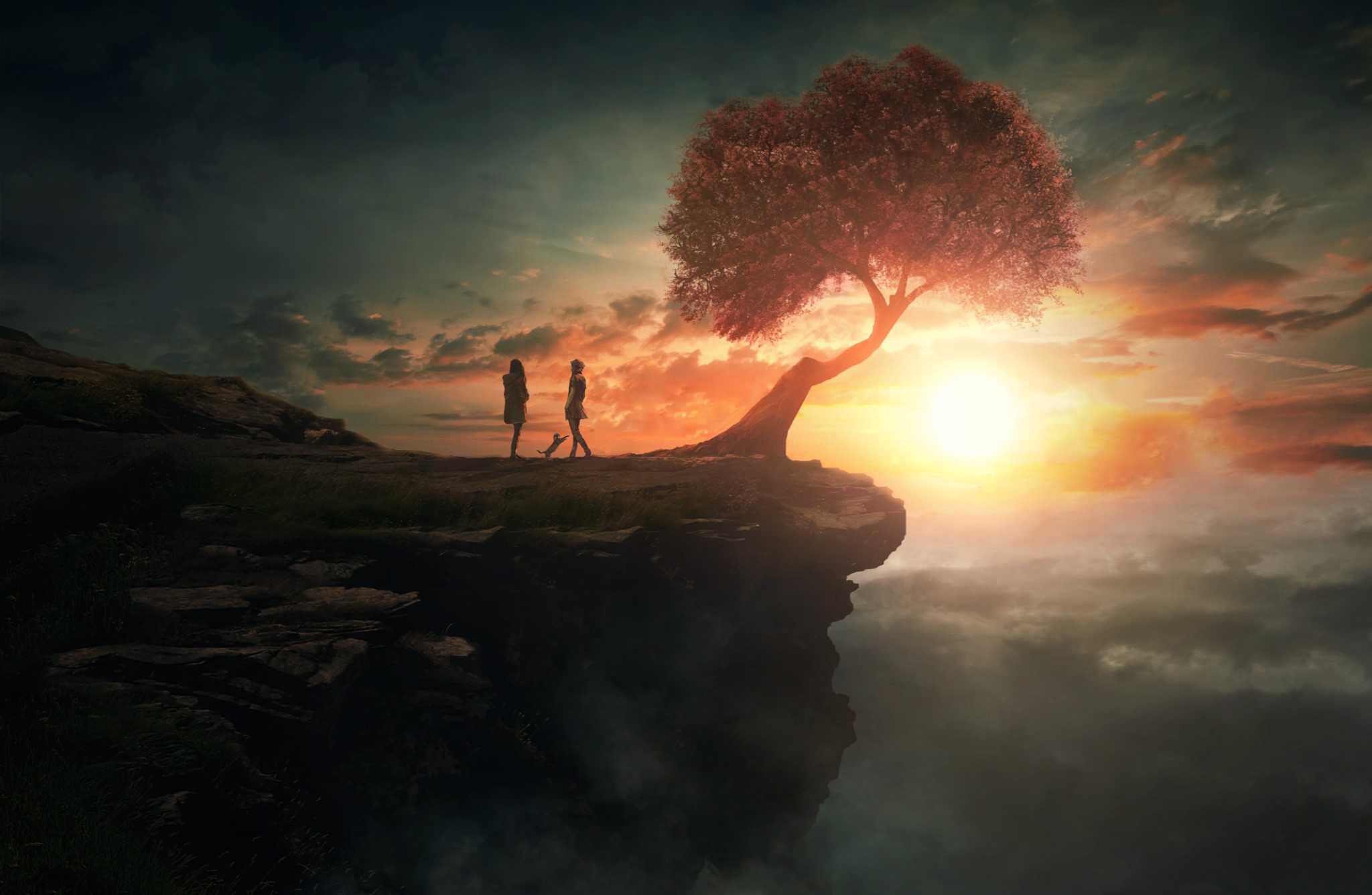 manipulation, artist, artwork, digital art, hd, deviantart, tree, HD Wallpaper