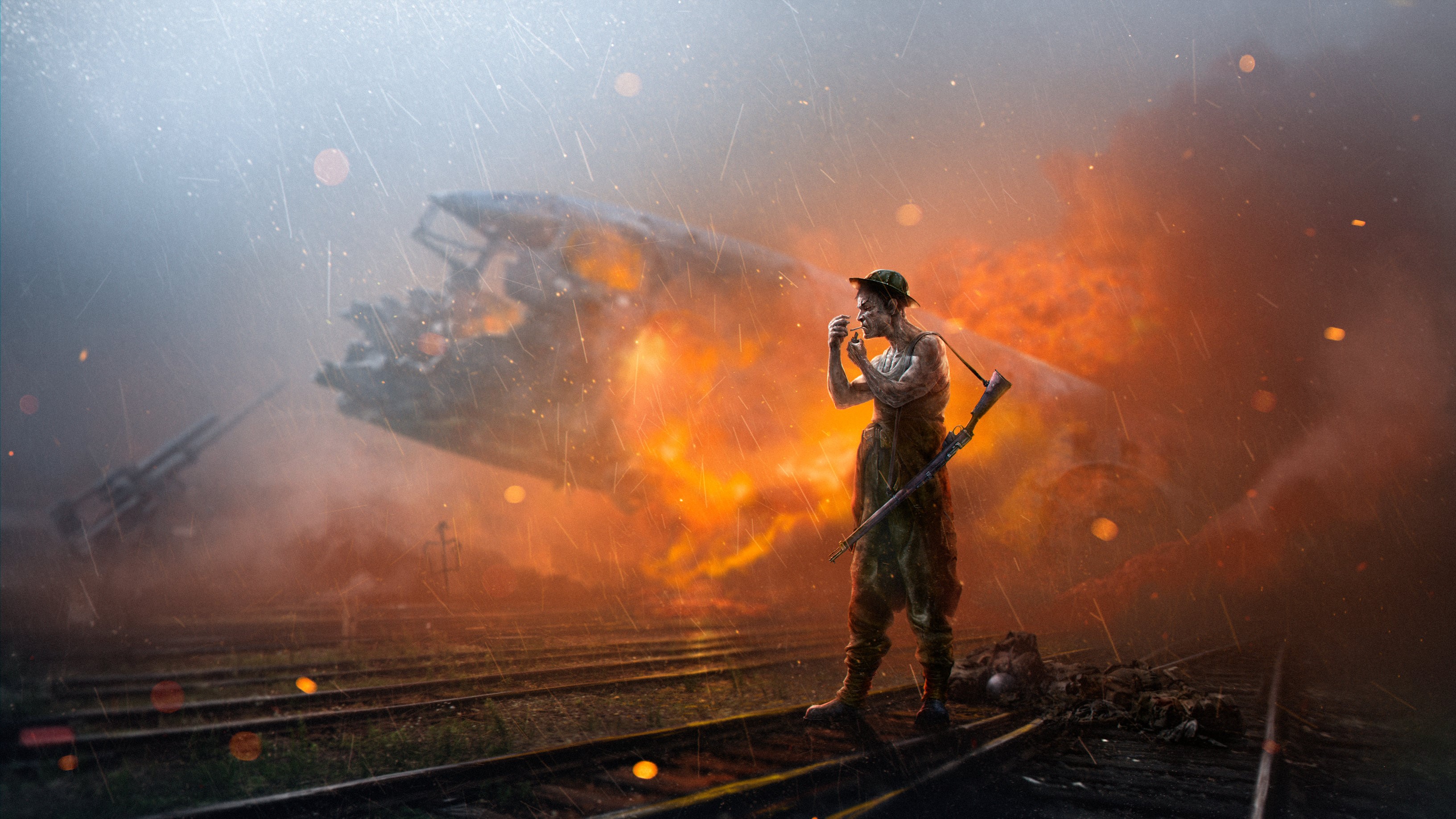 soldier, artist, artwork, digital art, hd, 4k, deviantart, HD Wallpaper