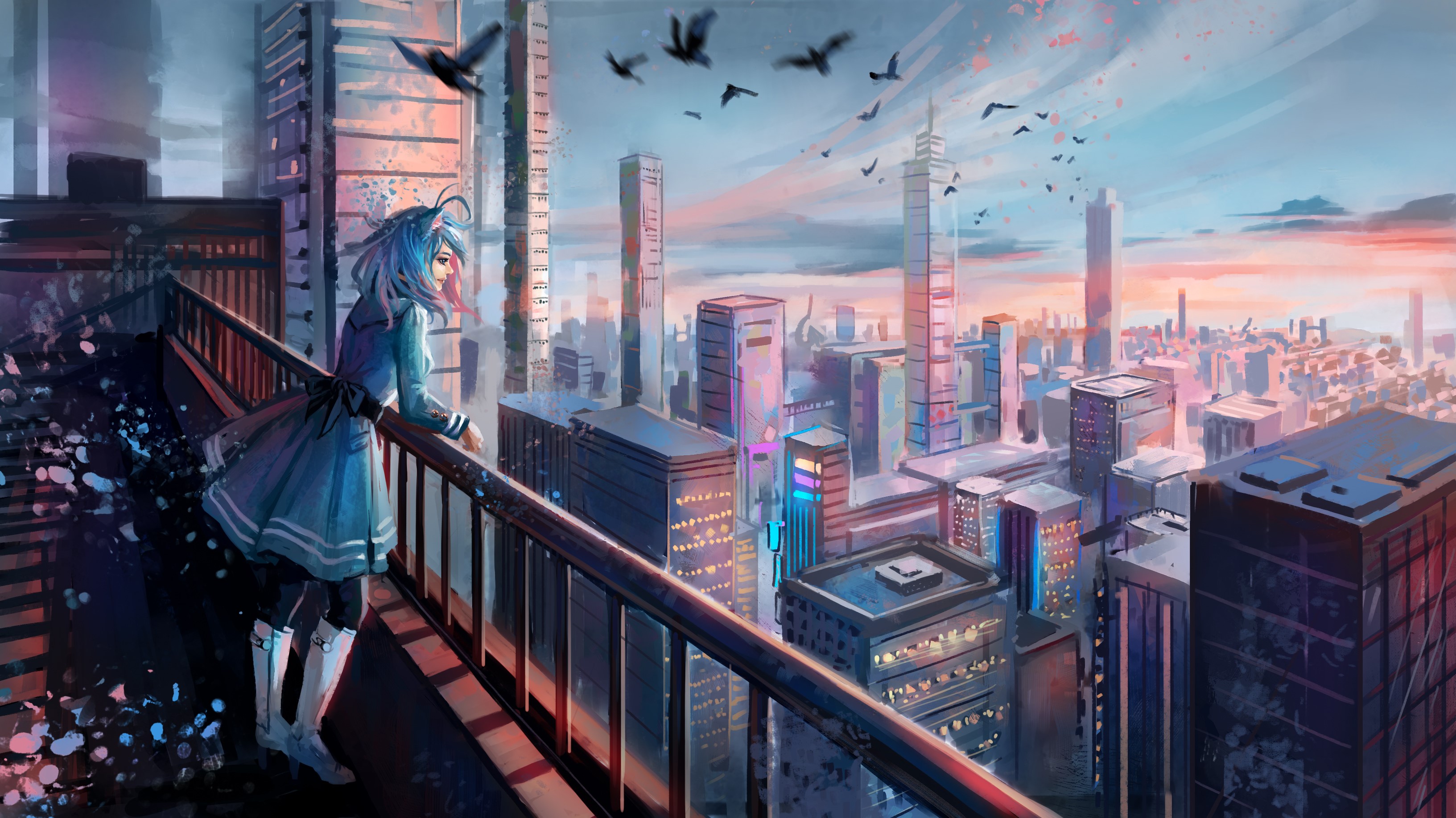 cityscape, artist, artwork, digital art, hd, 4k, deviantart, HD Wallpaper