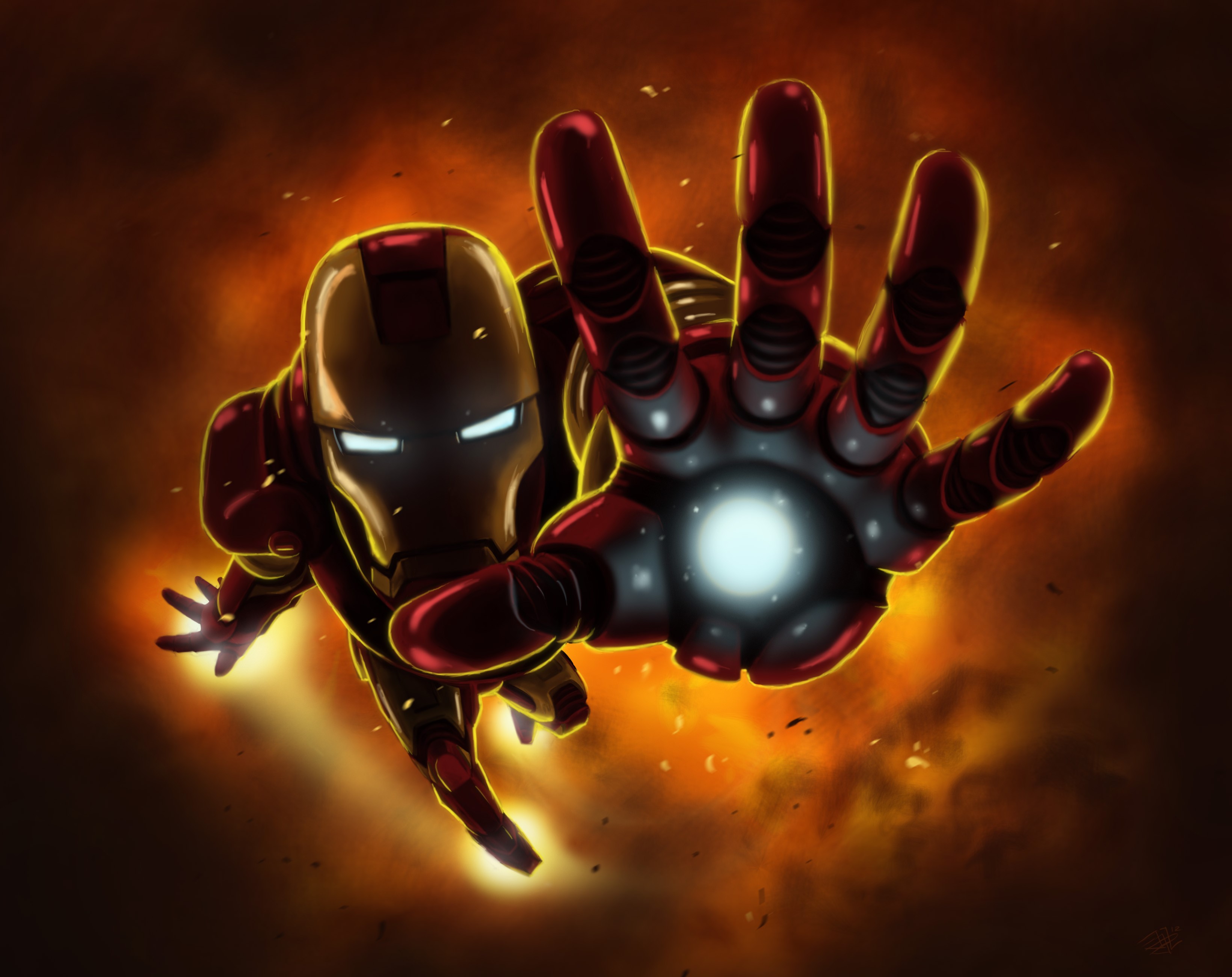iron man, hd, 4k, superheroes, artist, deviantart, artwork, HD Wallpaper
