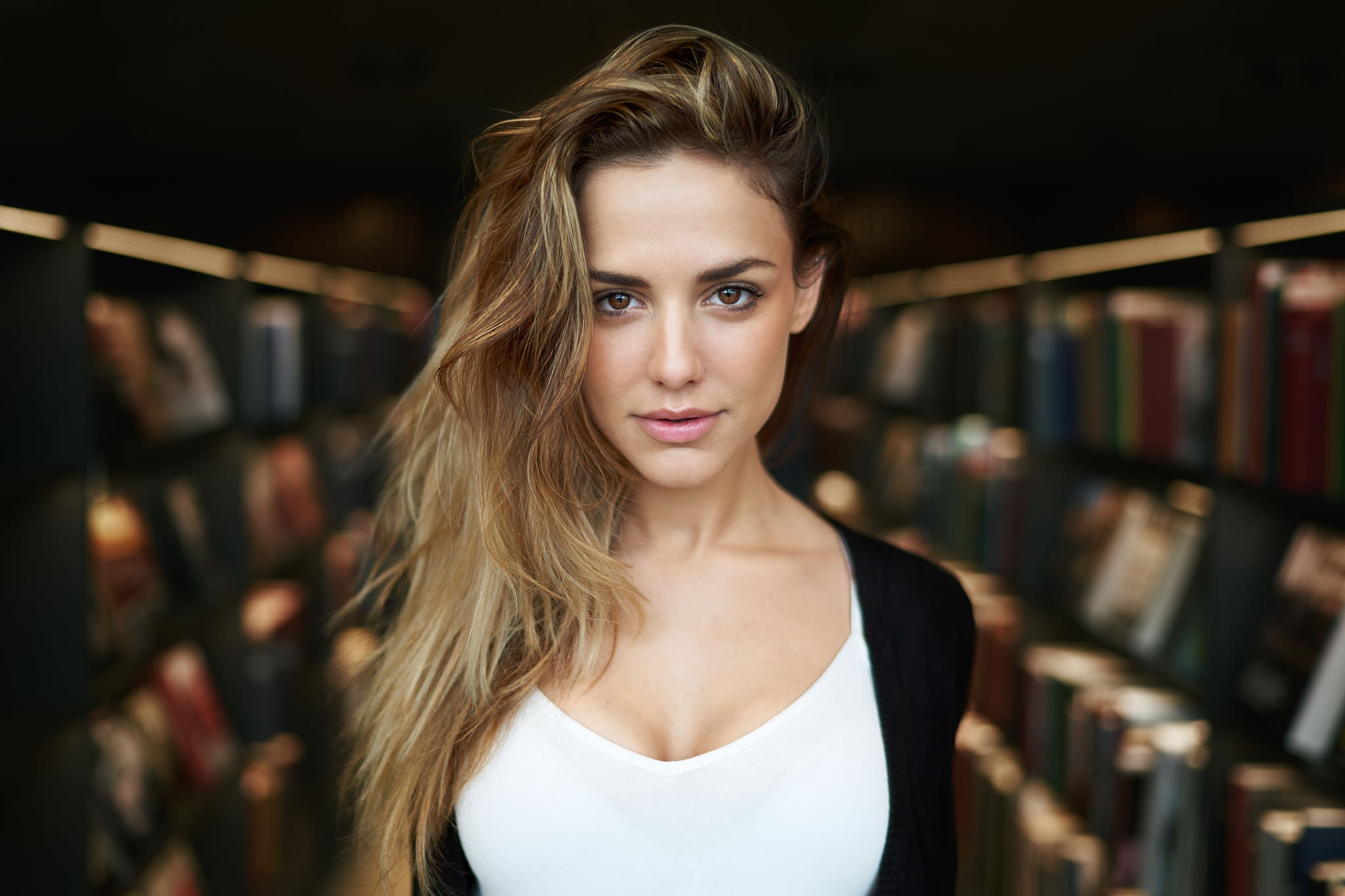 girls, model, hd, depth of field, HD Wallpaper