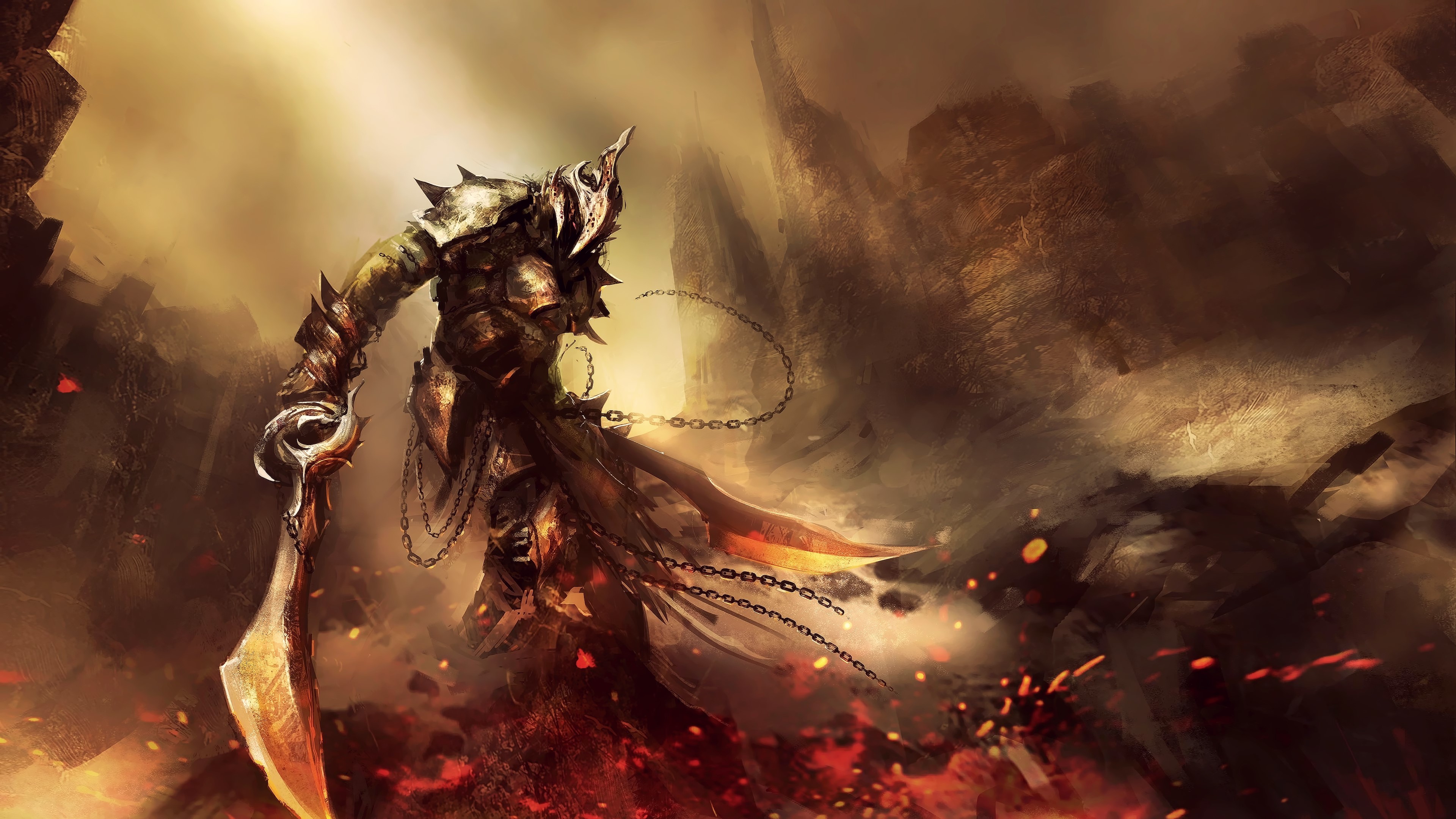 warrior, fantasy, artist, artwork, digital art, hd, 4k, HD Wallpaper
