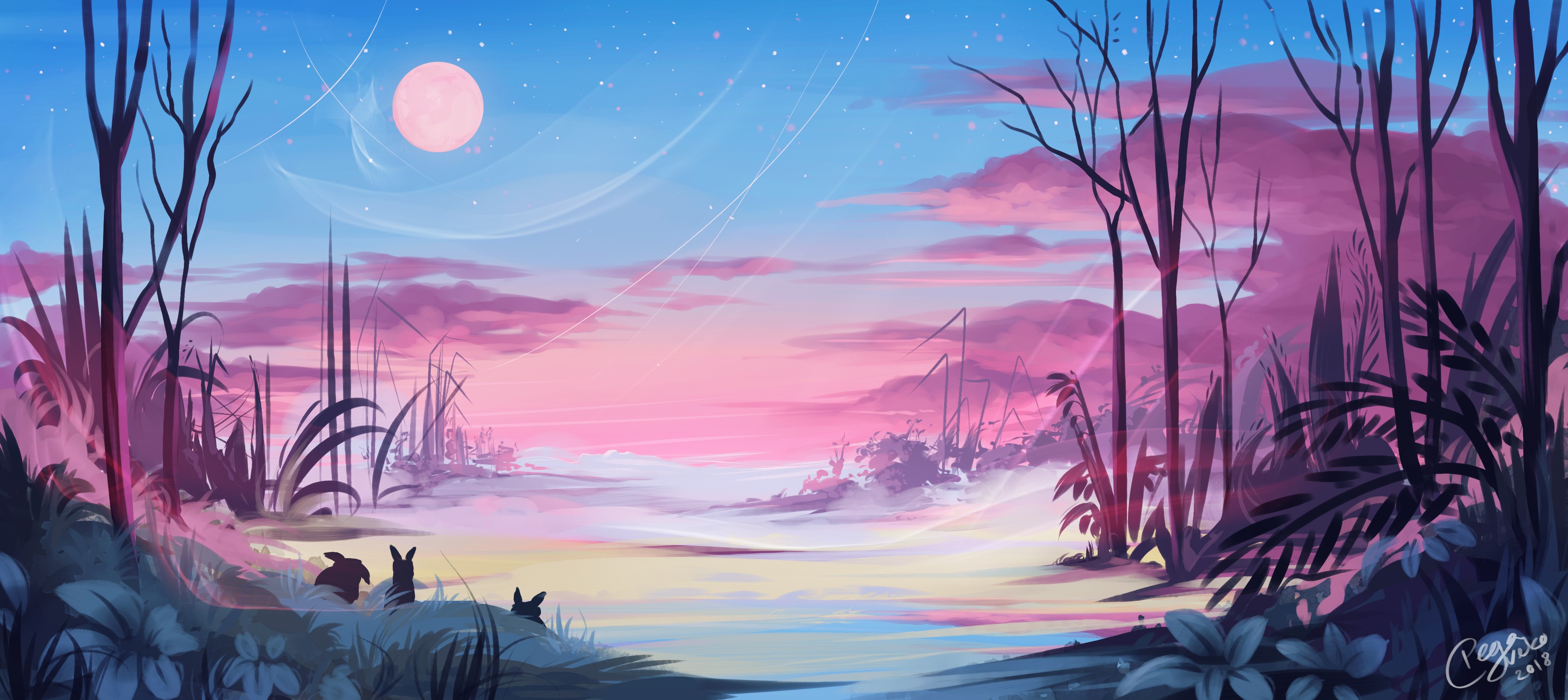 bunny, artist, artwork, digital art, hd, deviantart, 4k, HD Wallpaper