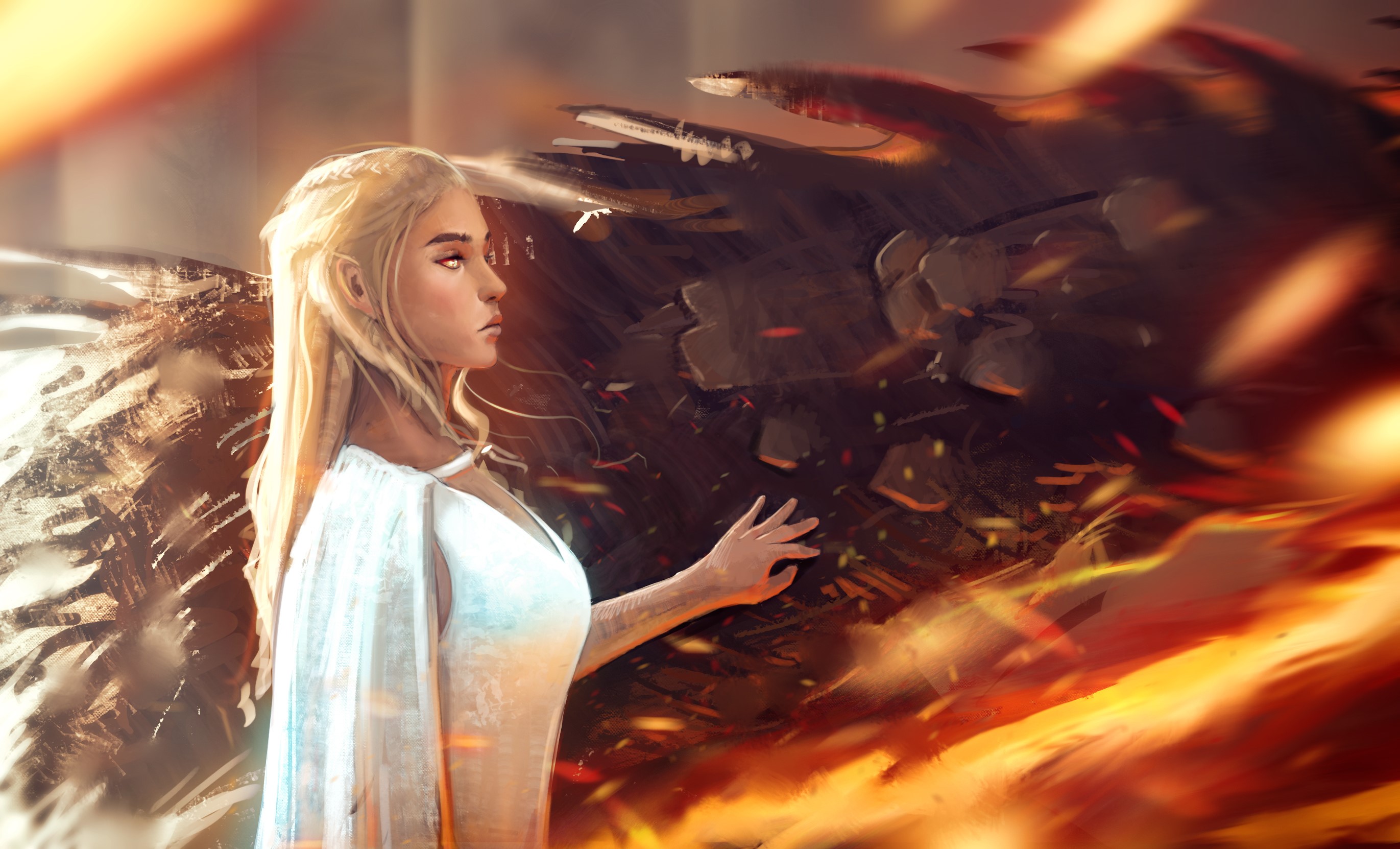 daenerys targaryen, game of thrones, tv shows, hd, artist, artwork, digital art, hd, deviantart, HD Wallpaper