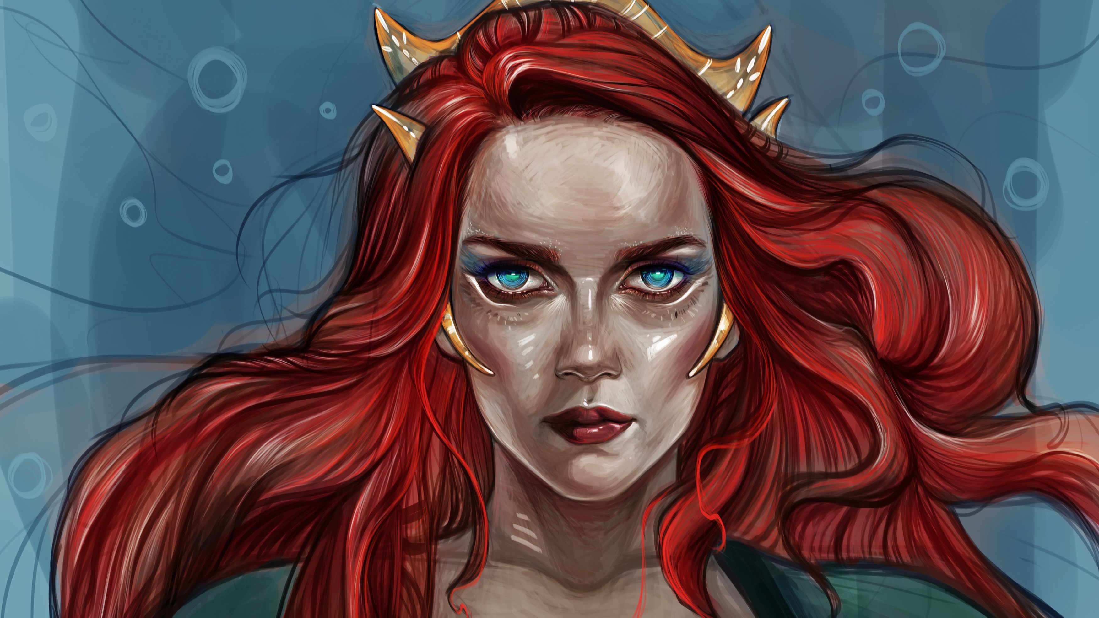 aquaman, mera, hd, superheroes, artwork, digital art, behance, 4k, HD Wallpaper