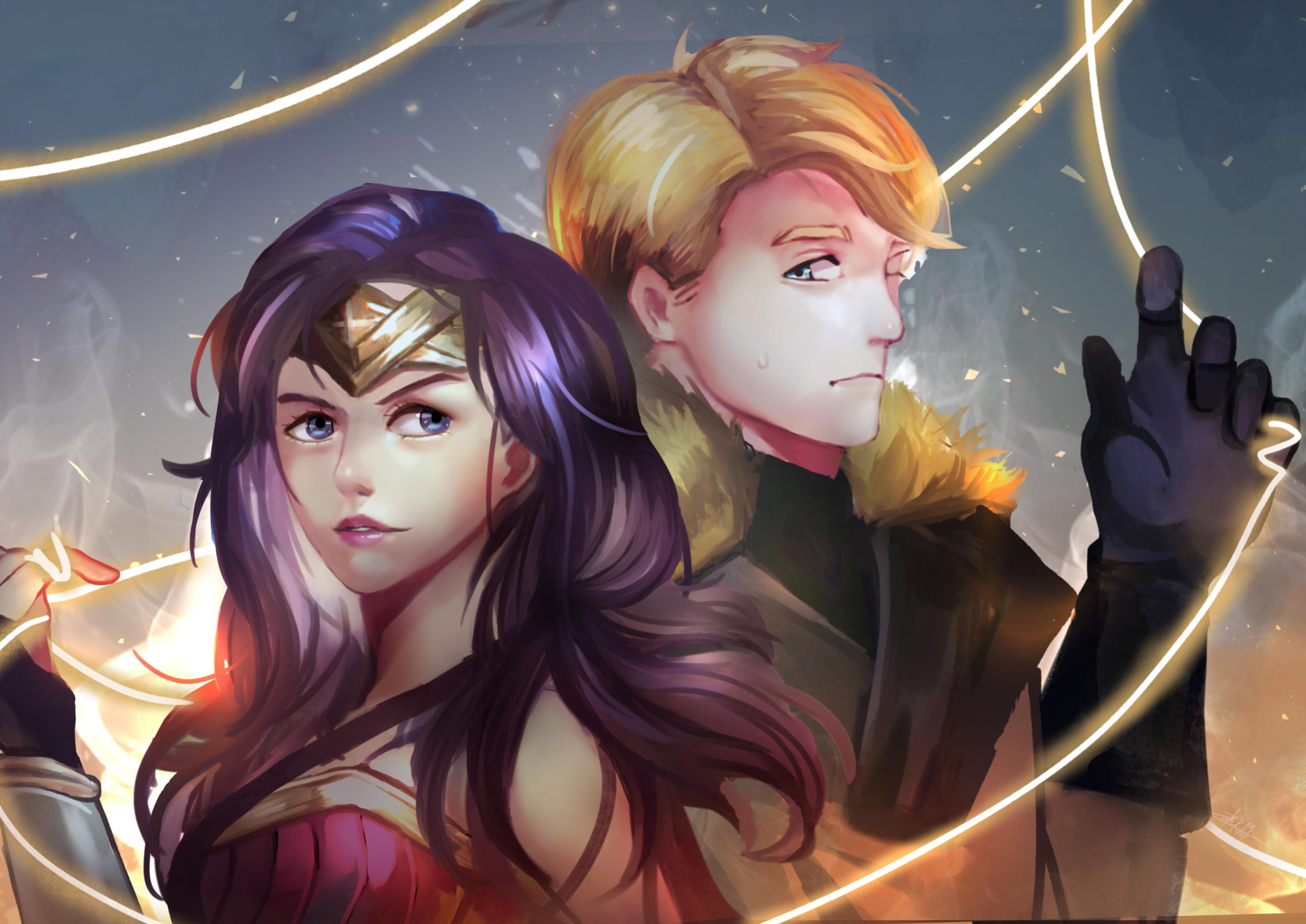 wonder woman, hd, superheroes, artist, artwork, digital art, deviantart, HD Wallpaper