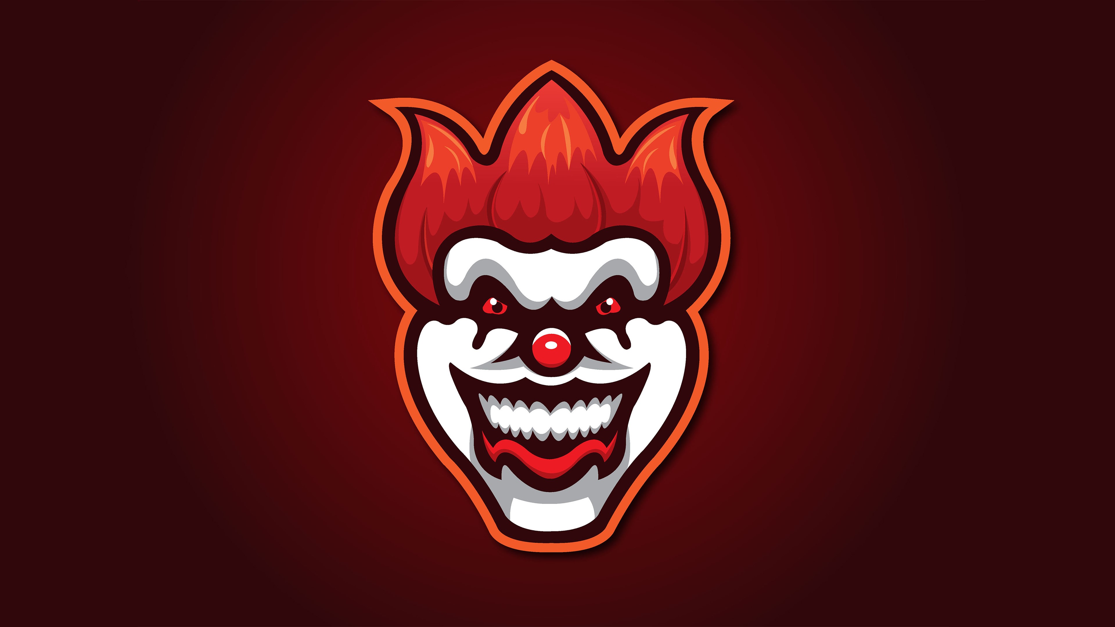 clown, joker, minimalism, minimalist, artist, artwork, digital art, hd, 4k, behance, HD Wallpaper