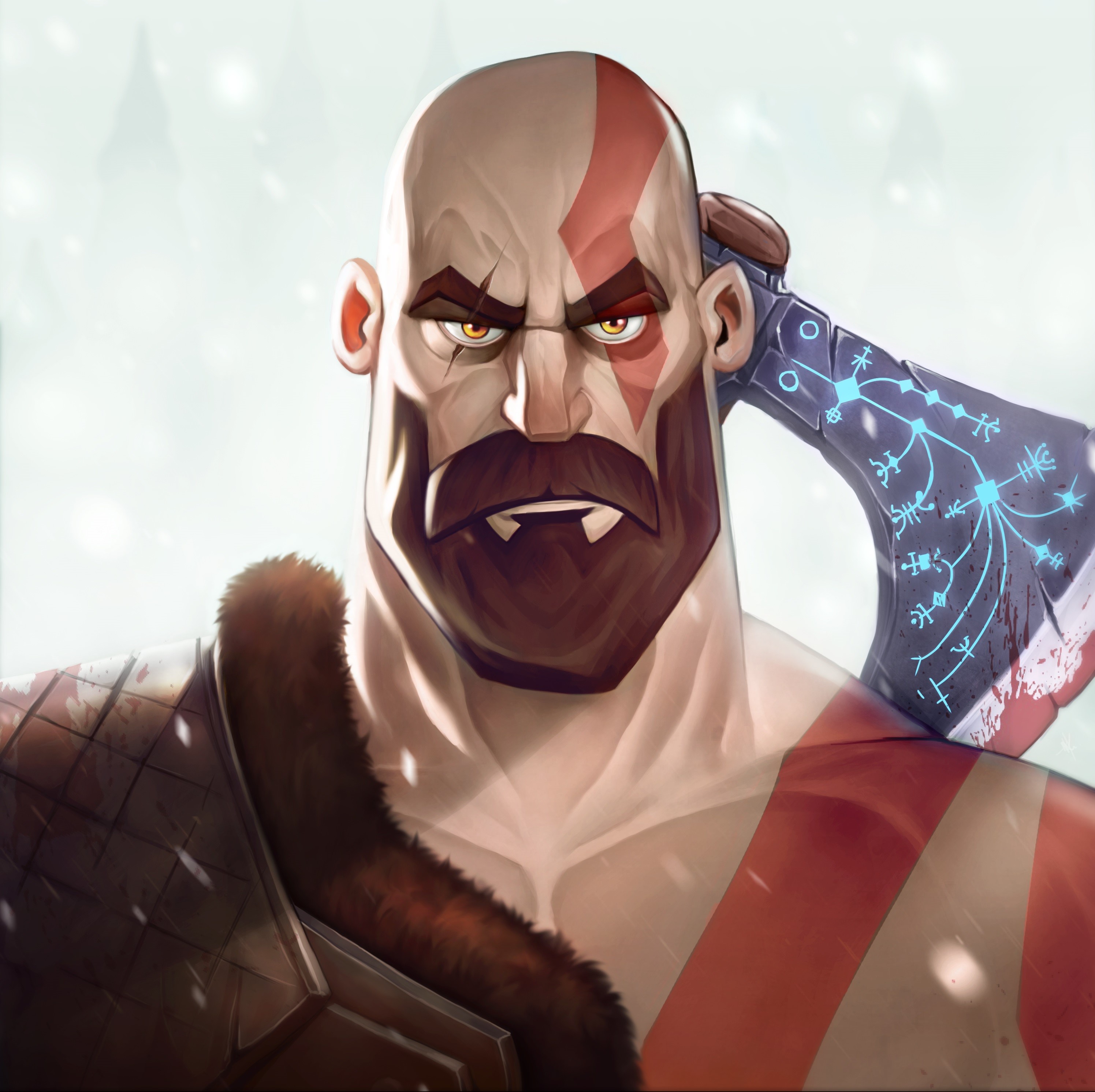 kratos, god of war, games, ps games, hd, artwork, HD Wallpaper