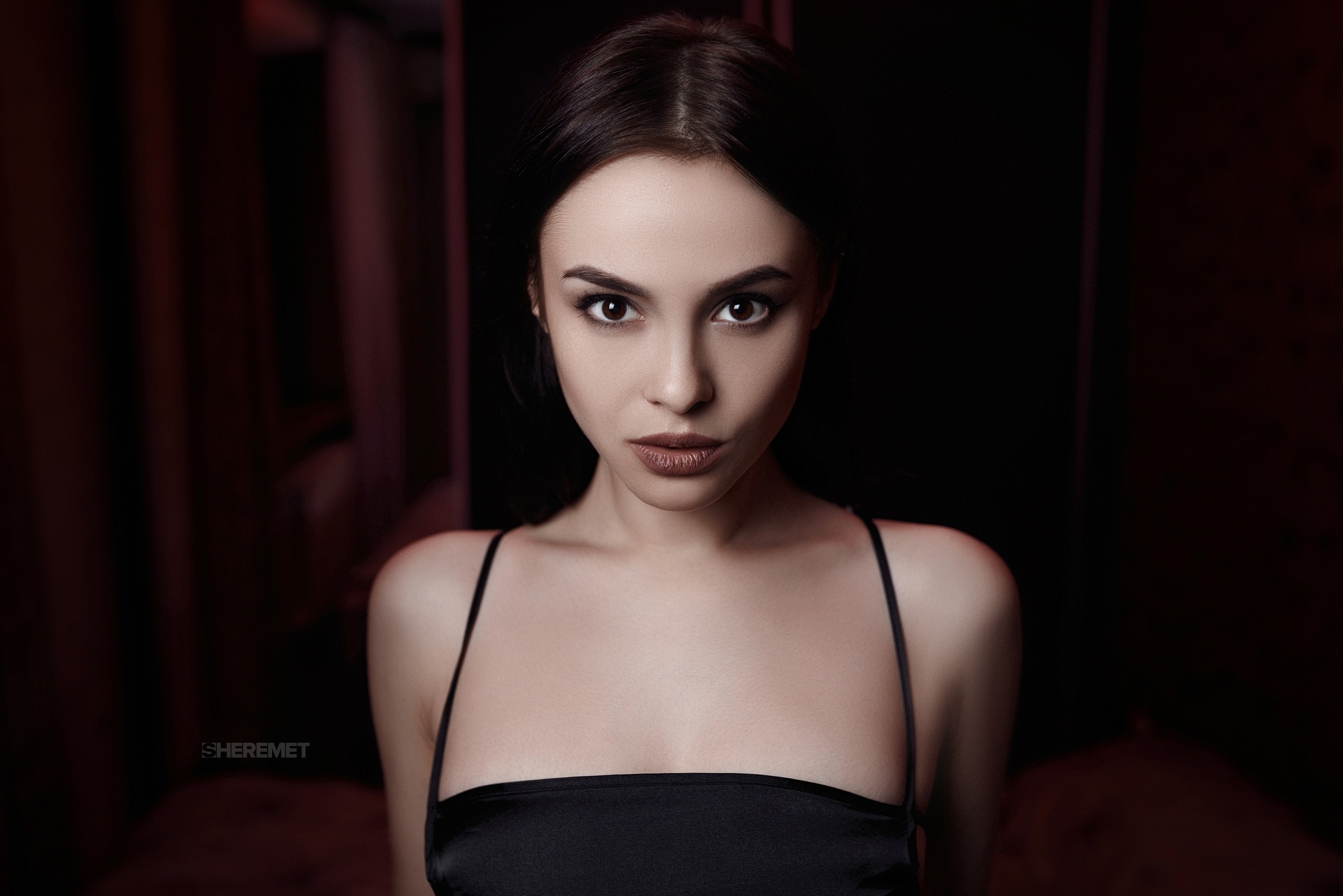 model, brunette, depth of field, girls, hd, HD Wallpaper