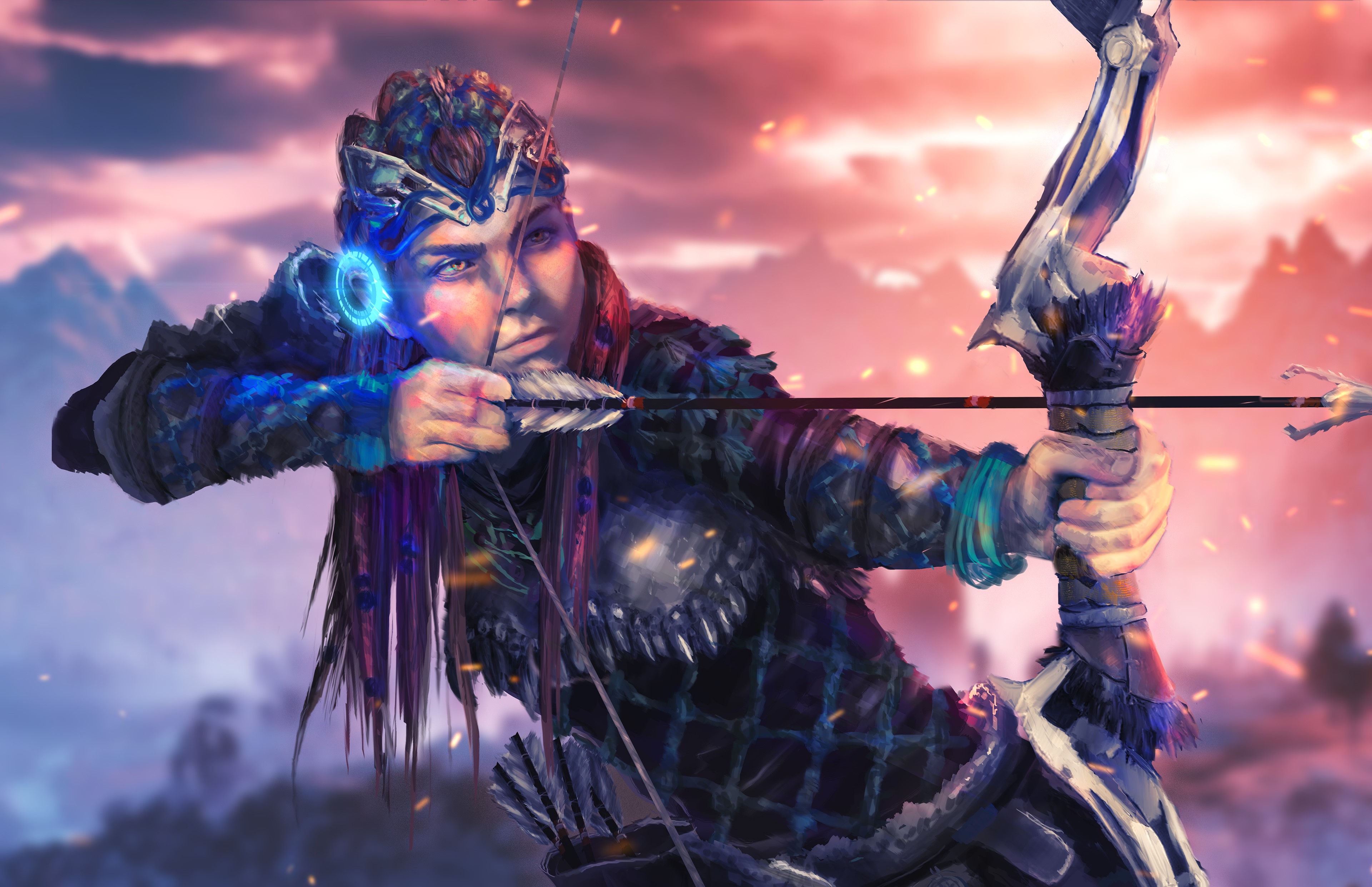 aloy, horizon zero dawn, games, pc games, xbox games, ps games, hd, 4k, artist, artwork, digital art, behance, HD Wallpaper