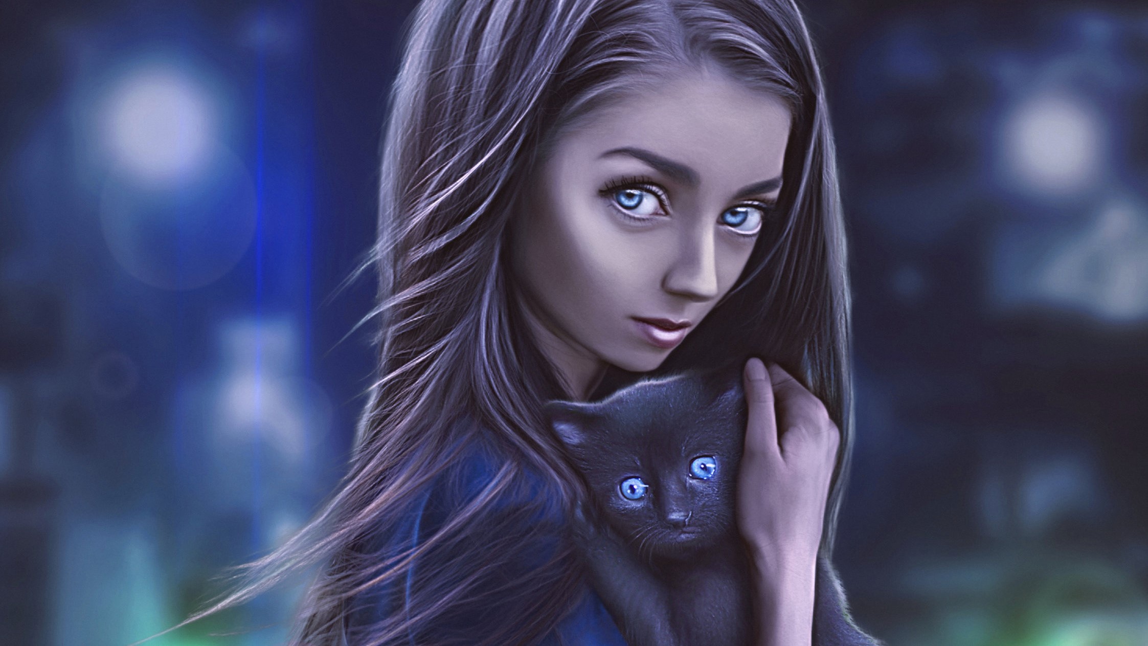 artist, artwork, digital art, hd, cat, deviantart, HD Wallpaper