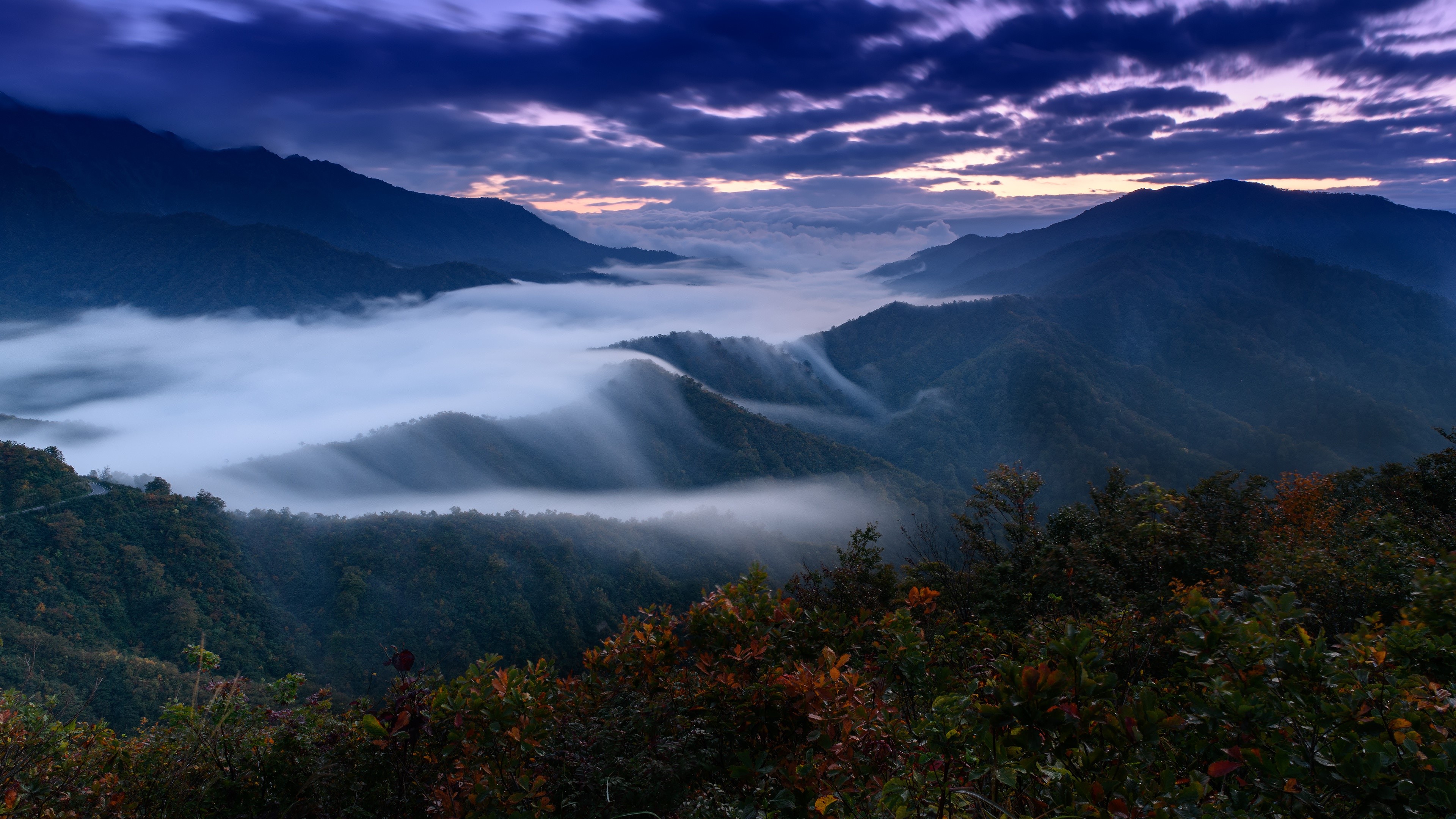 nature, clouds, fog, mountains, hd, 4k, HD Wallpaper
