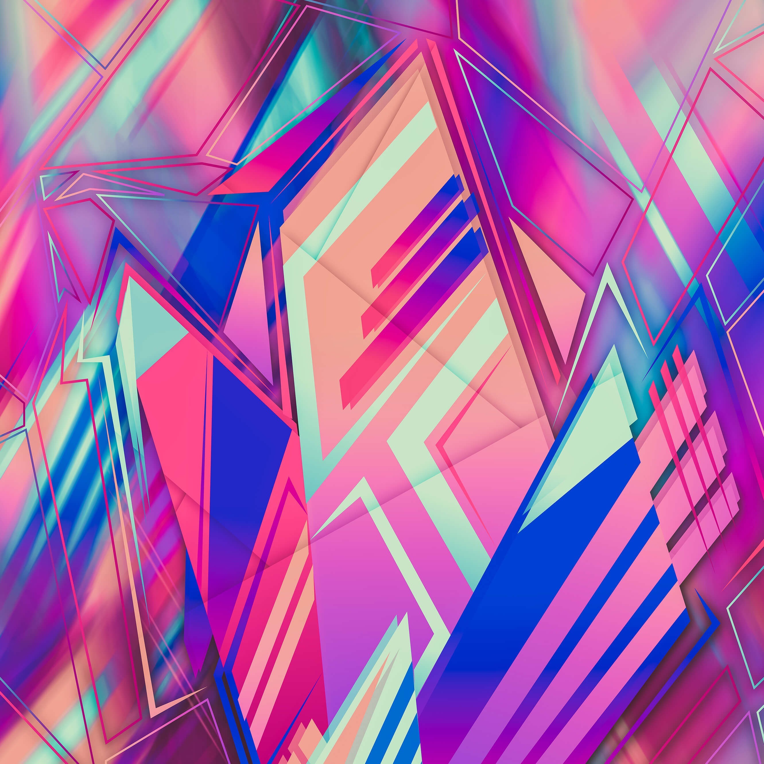 abstract, shapes, hd, artist, artwork, digital art, HD Wallpaper