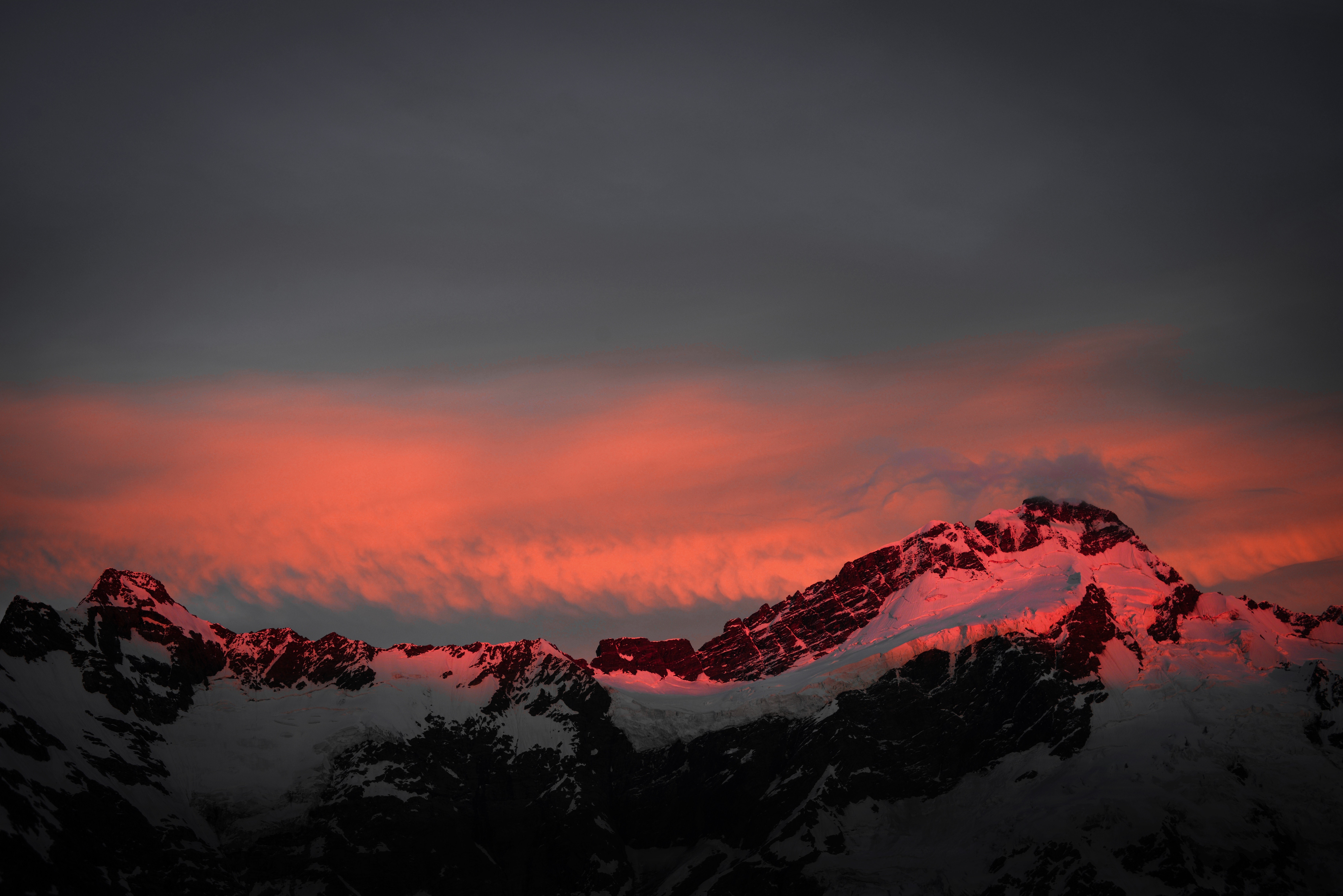 mountains, landscape, sunset, nature, hd, 4k, 5k, 8k, HD Wallpaper