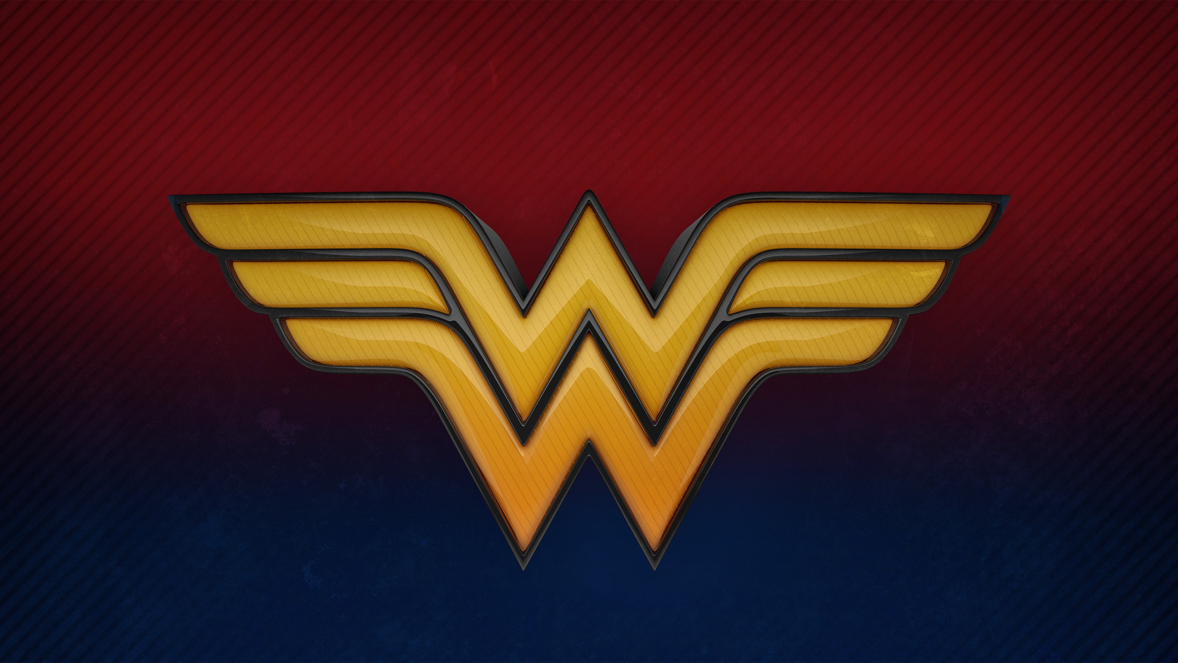 wonder woman, logo, superheroes, 3d, hd, 4k, HD Wallpaper