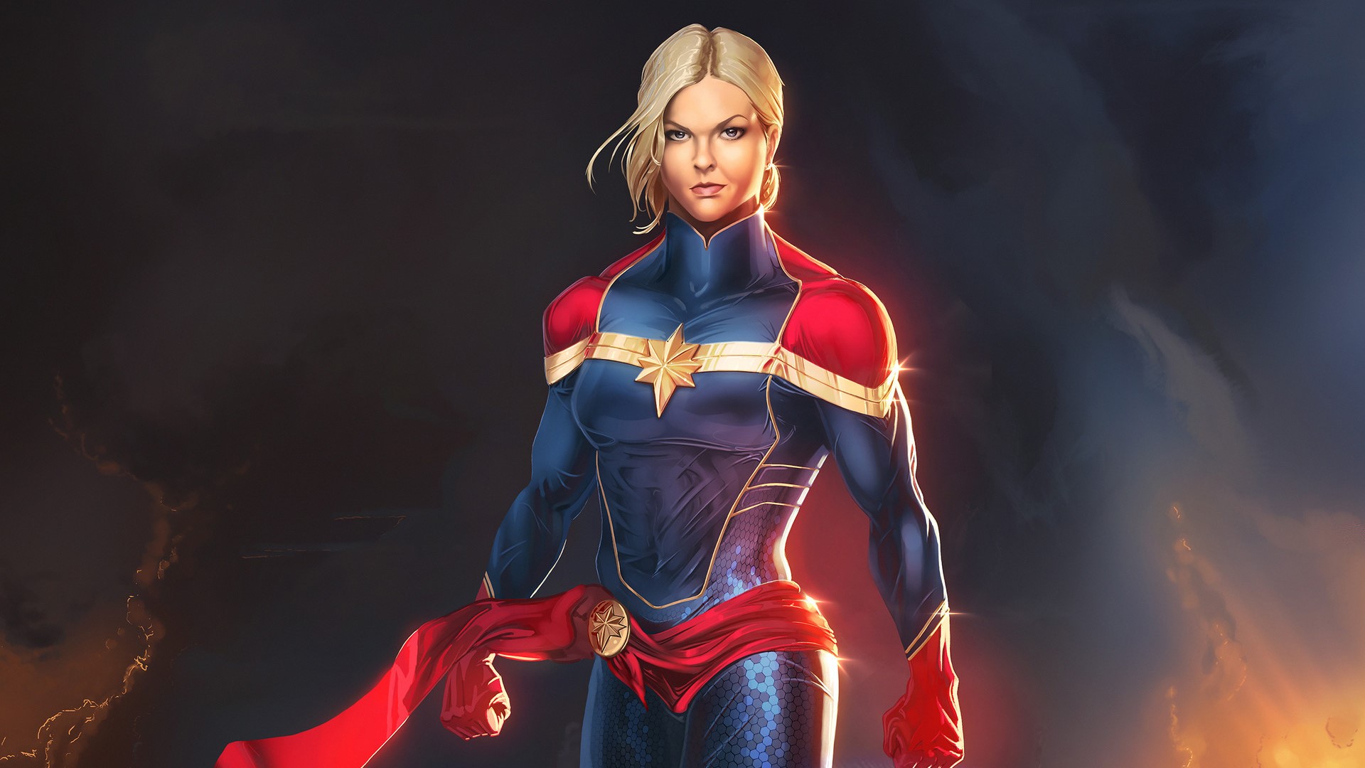 captain marvel, artwork, hd, artist, digital art, artstation, superheroes, HD Wallpaper