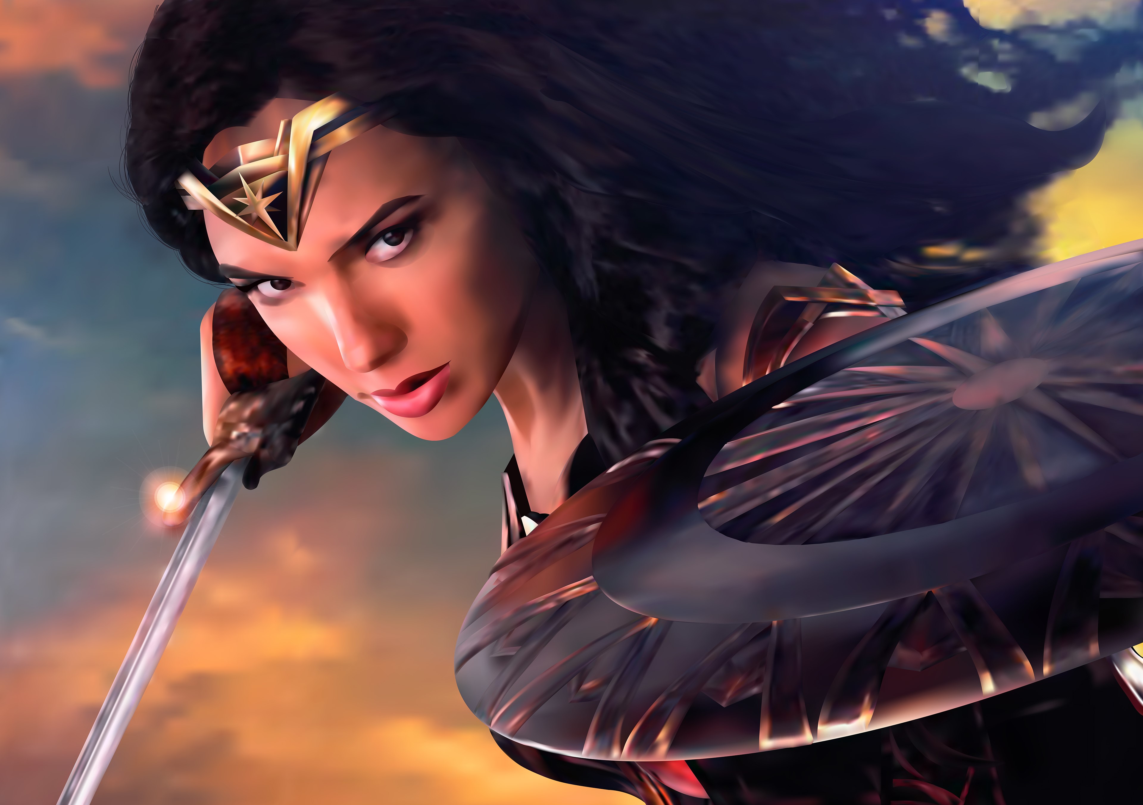 wonder woman, hd, 4k, superheroes, artist, artwork, behance, digital art, HD Wallpaper