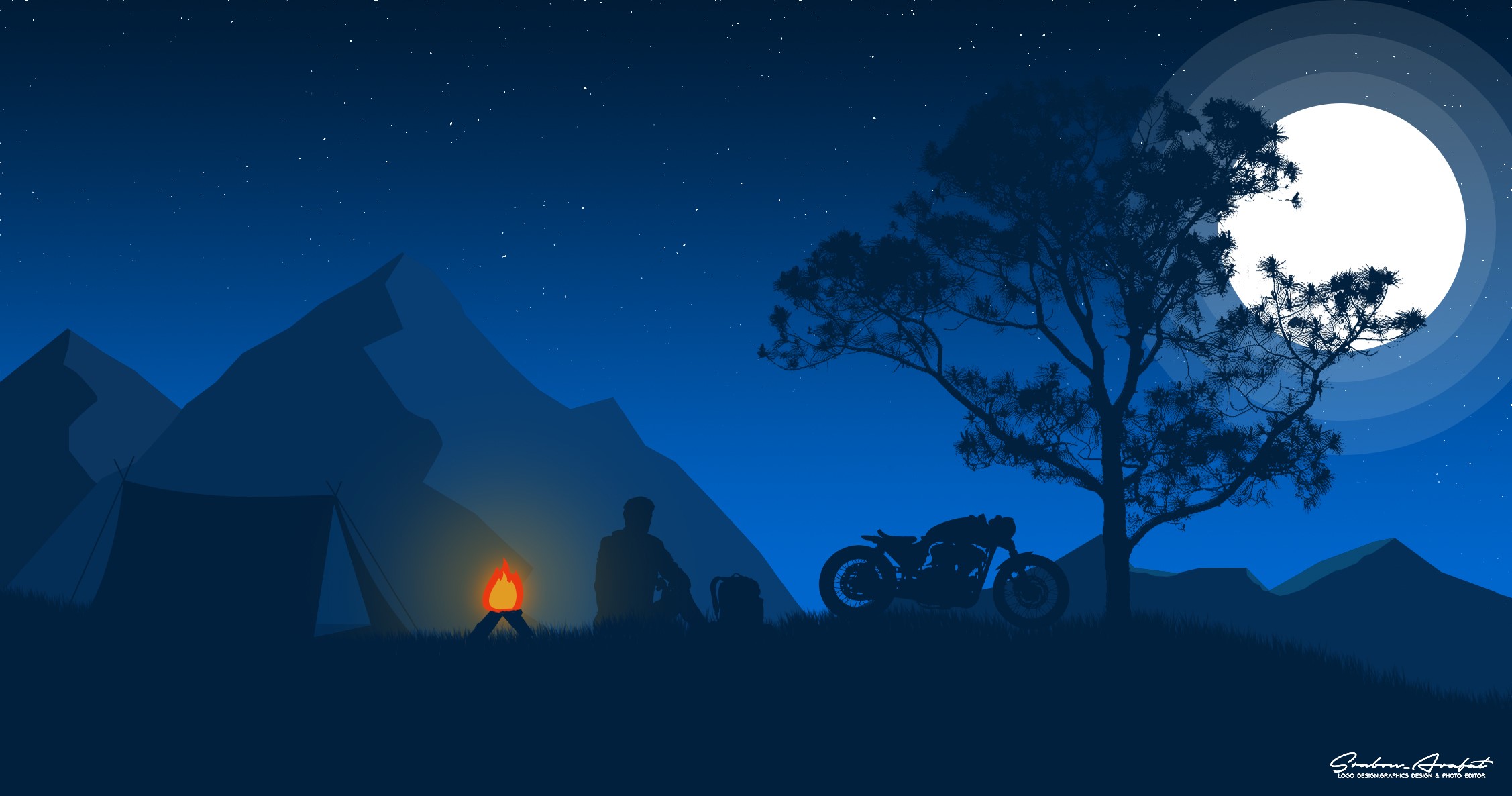 artist, artwork, hd, behance, digital art, biker, HD Wallpaper