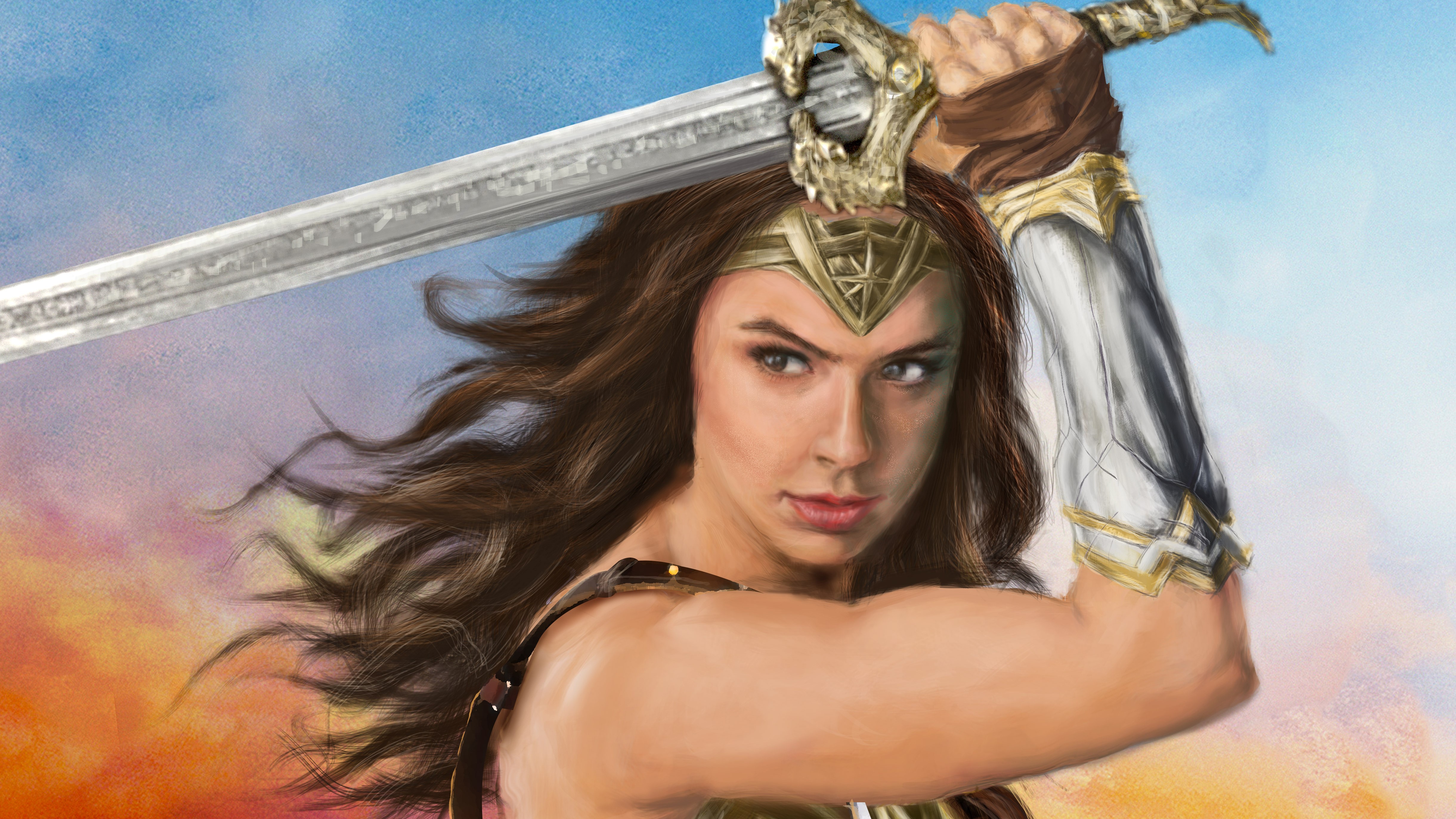 wonder woman, hd, superheroes, artist, artwork, digital art, 4k, HD Wallpaper