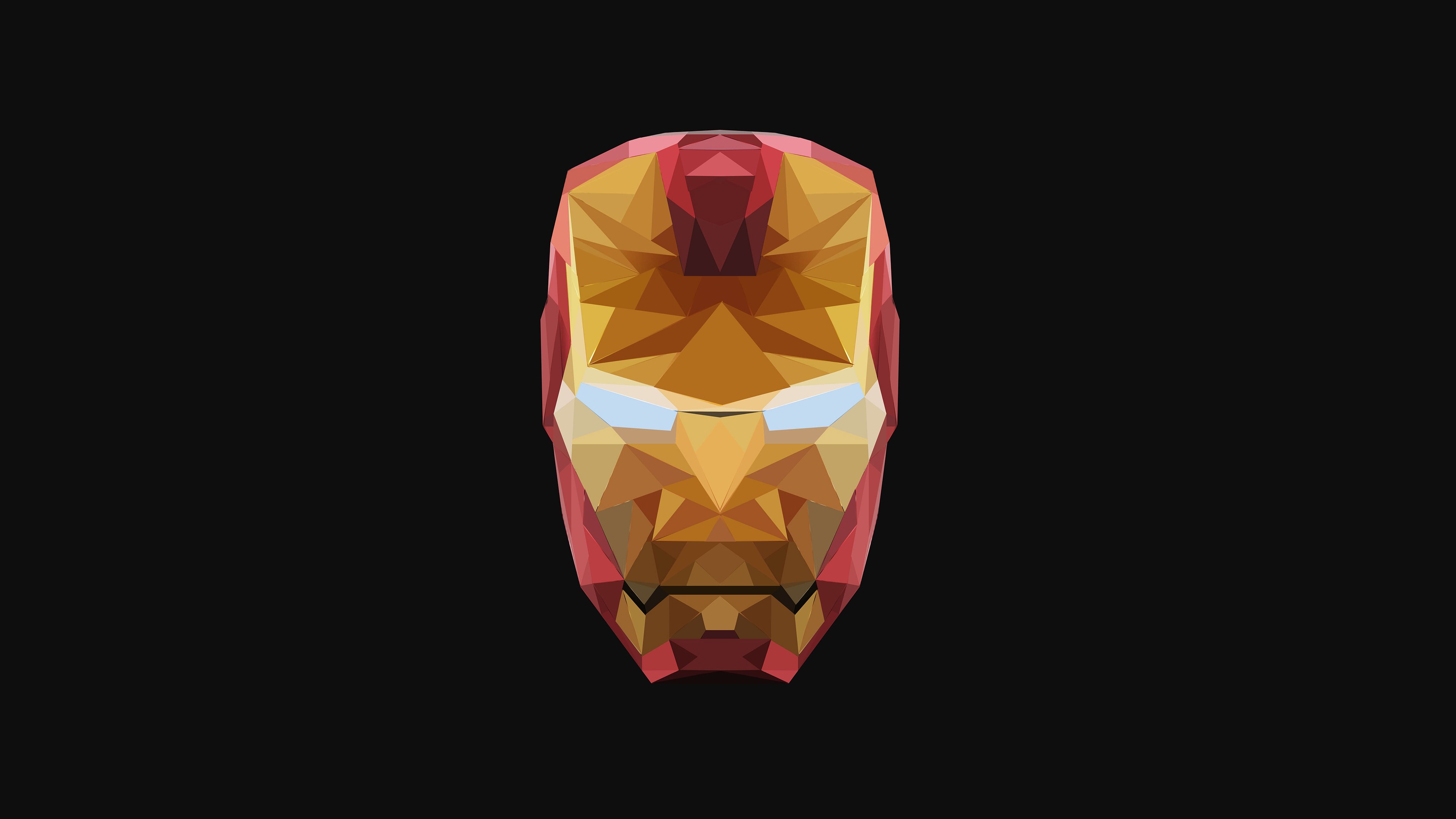 iron man, low poly, superheroes, hd, 4k, behance, HD Wallpaper