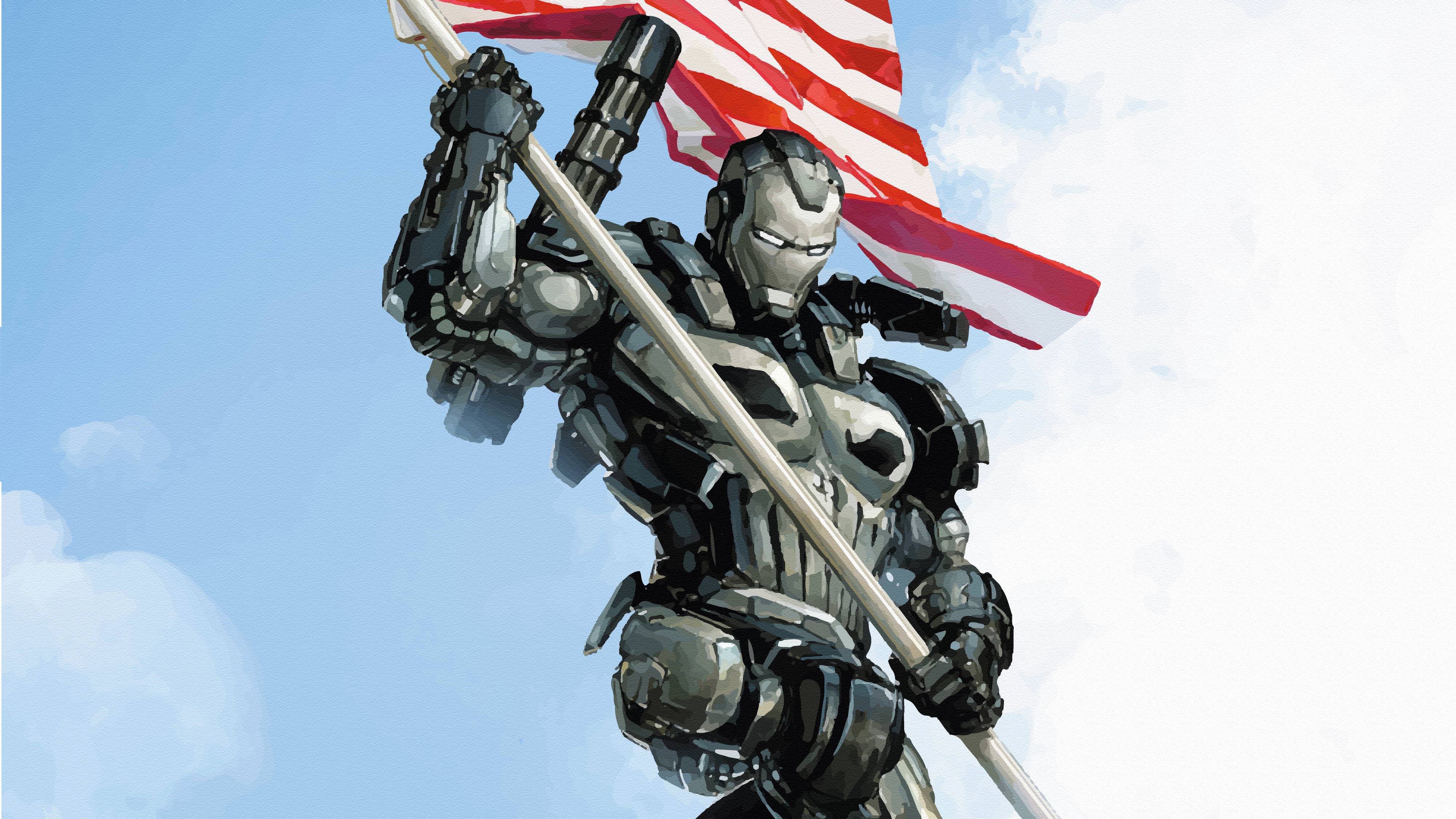 war machine, hd, 4k, artwork, artist, superheroes, digital art, HD Wallpaper