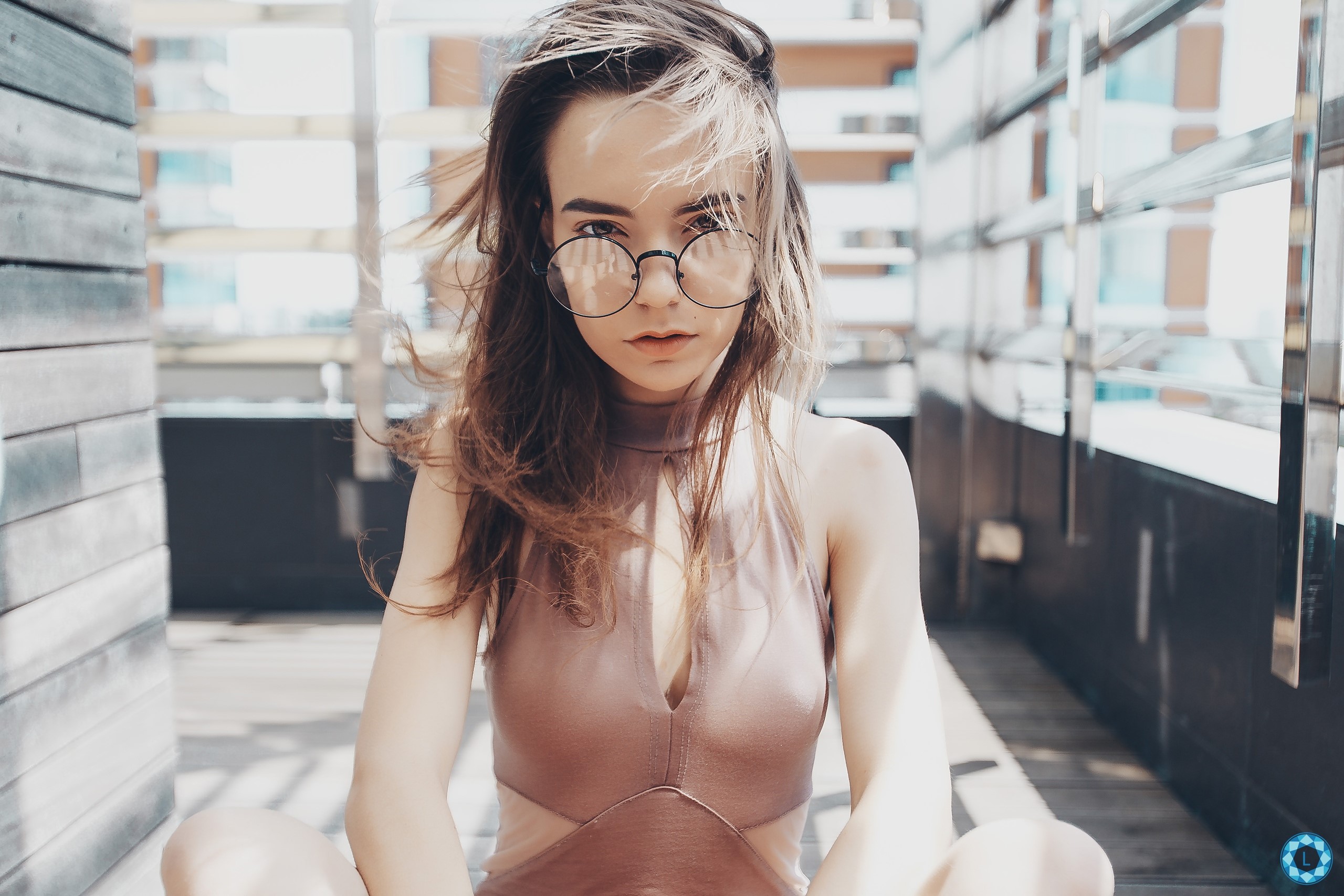 glass, girls, model, hd, portrait, HD Wallpaper