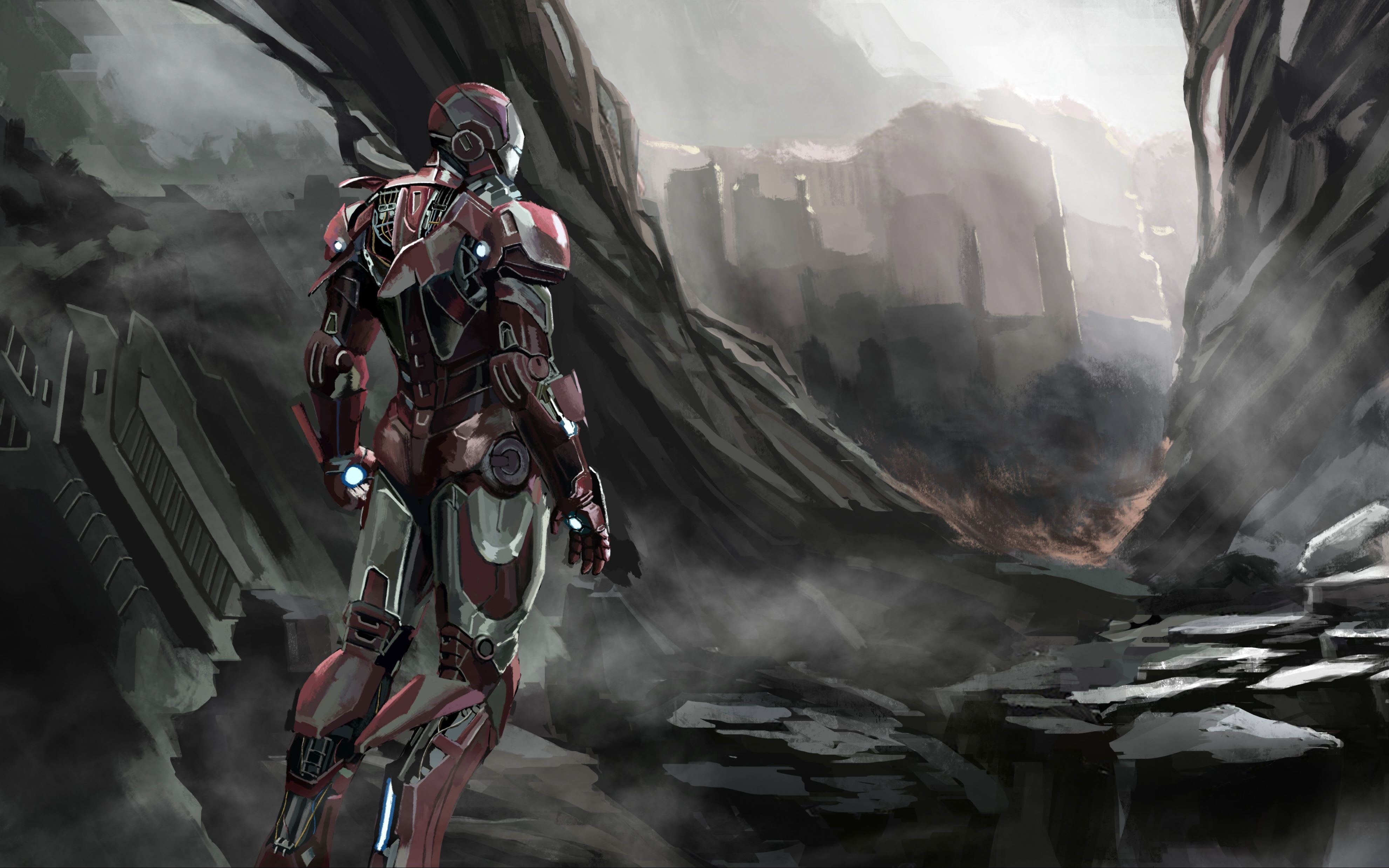 iron man, hd, 4k, superheroes, digital art, artwork, HD Wallpaper