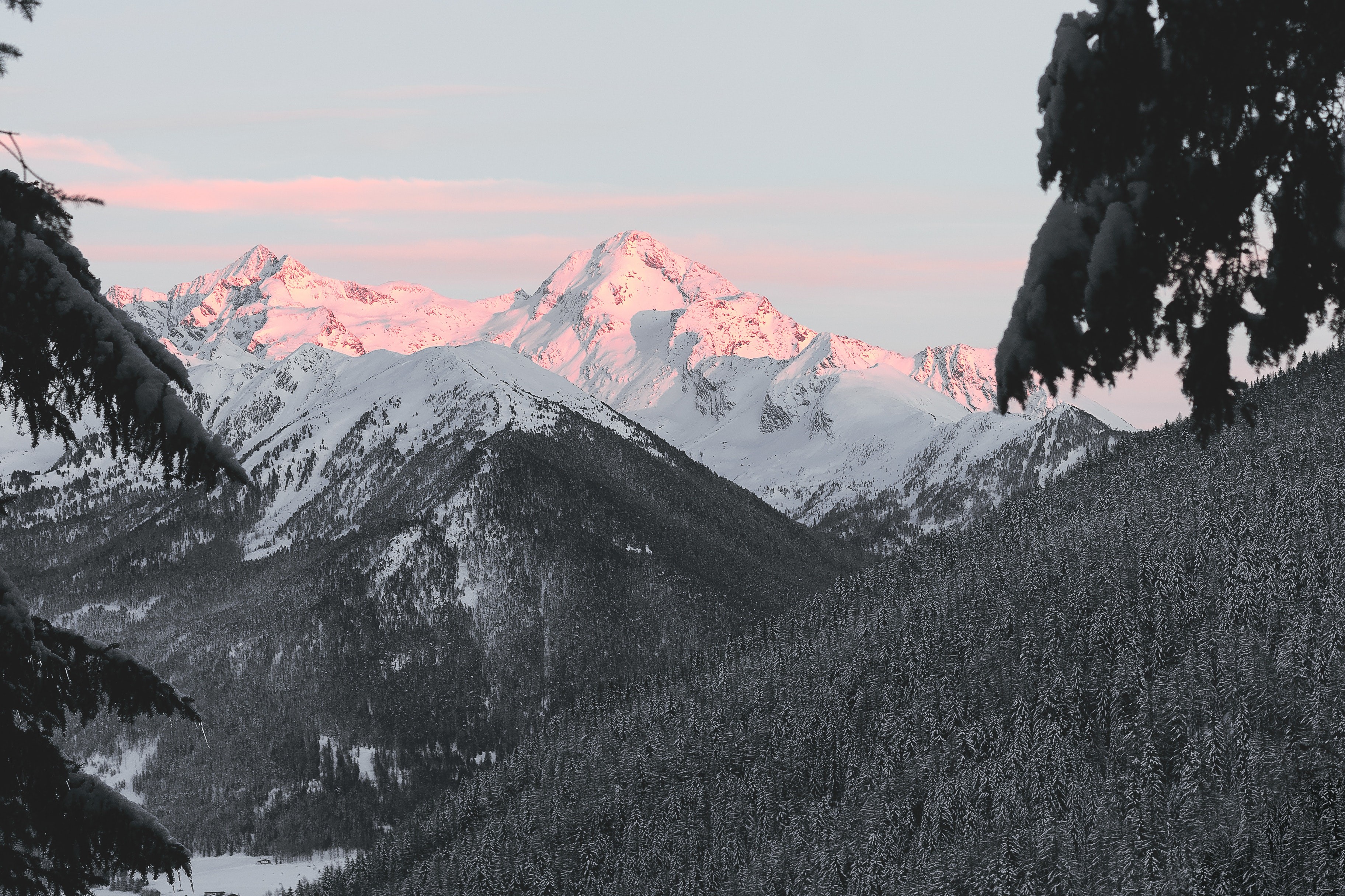 snow, mountains, nature, hd, 4k, HD Wallpaper