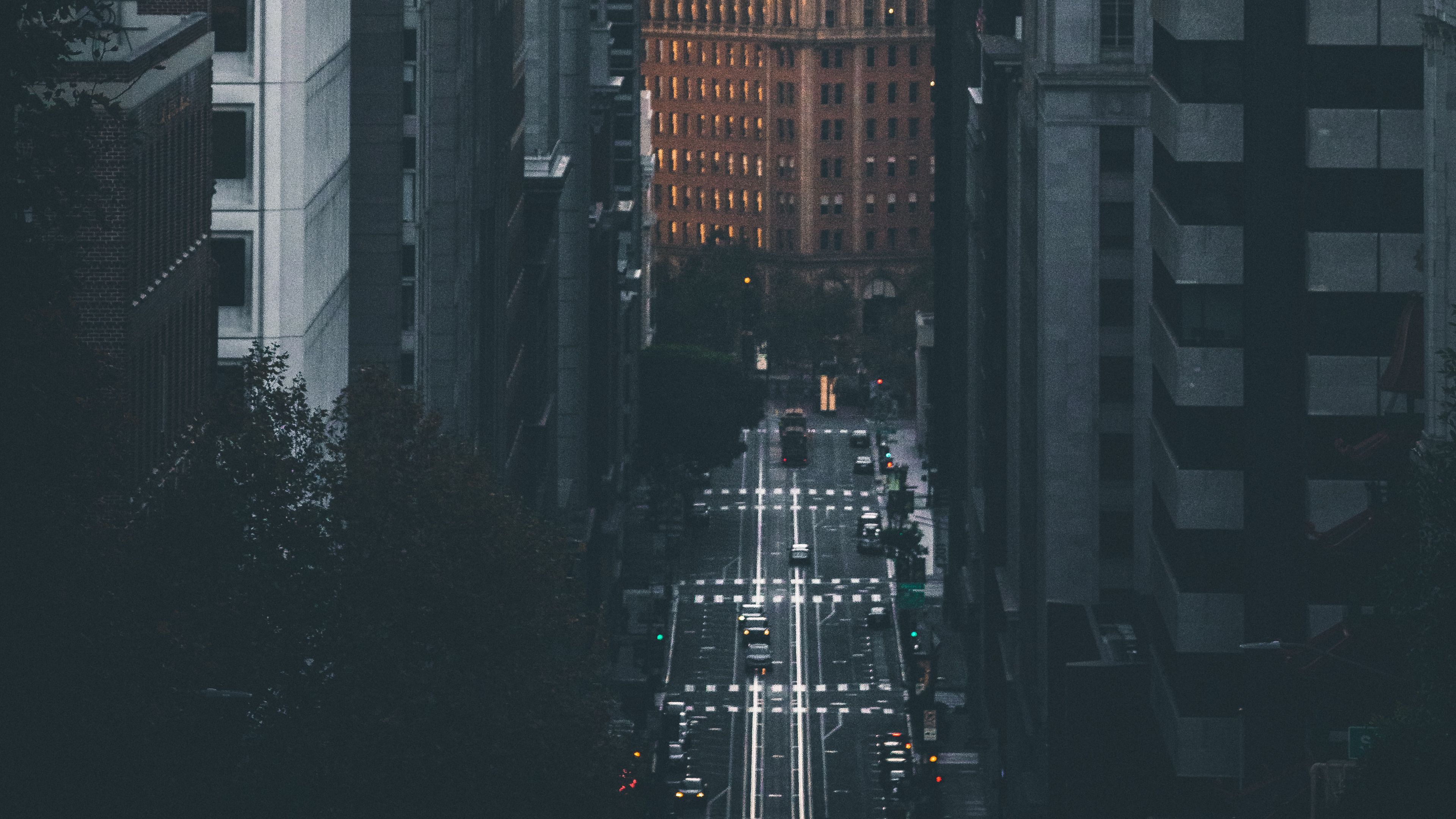 city, buildings, aerial view, street, architecture, 4k, HD Wallpaper