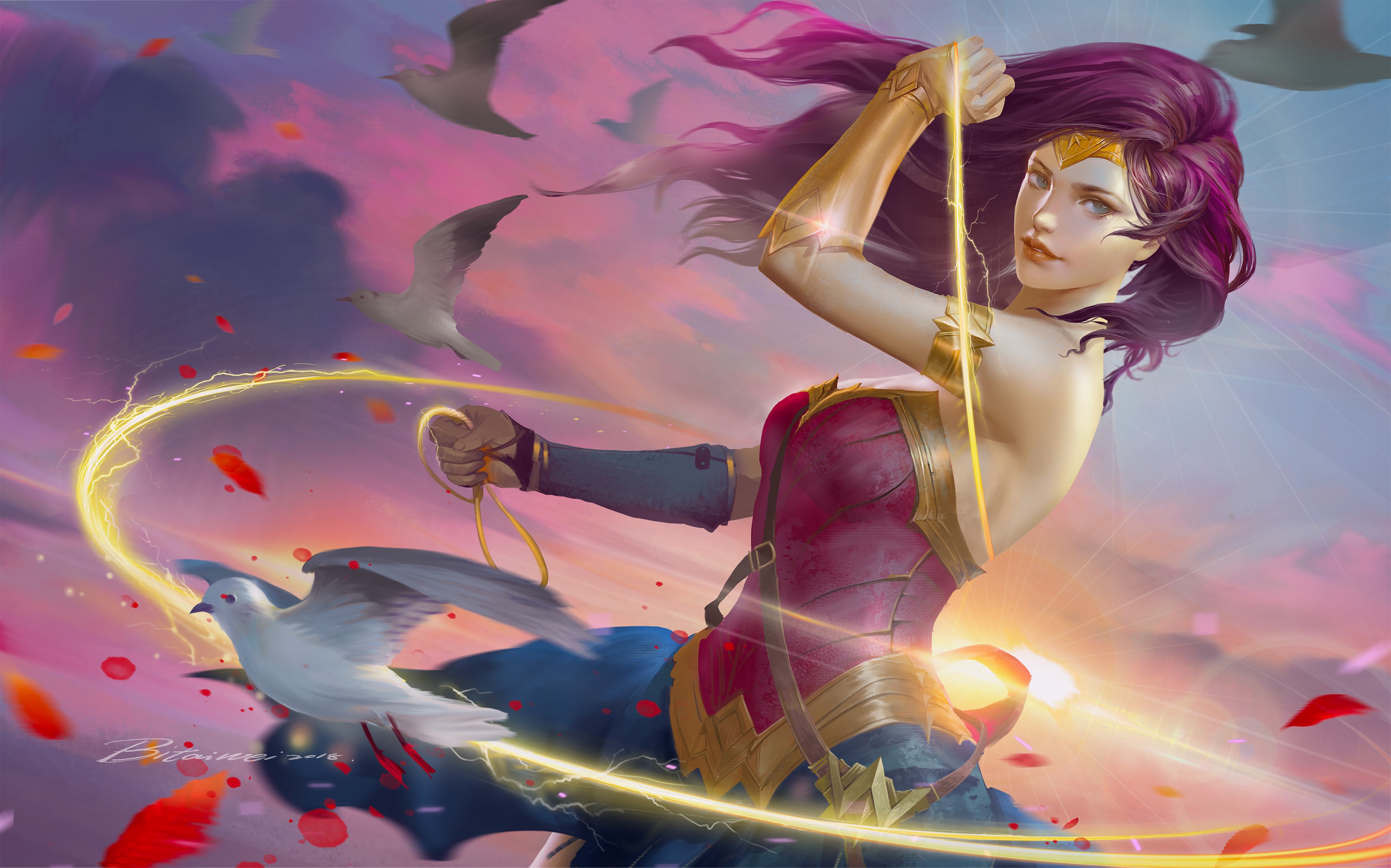 wonder woman, hd, 4k, superheroes, artist, artwork, behance, digital art, HD Wallpaper