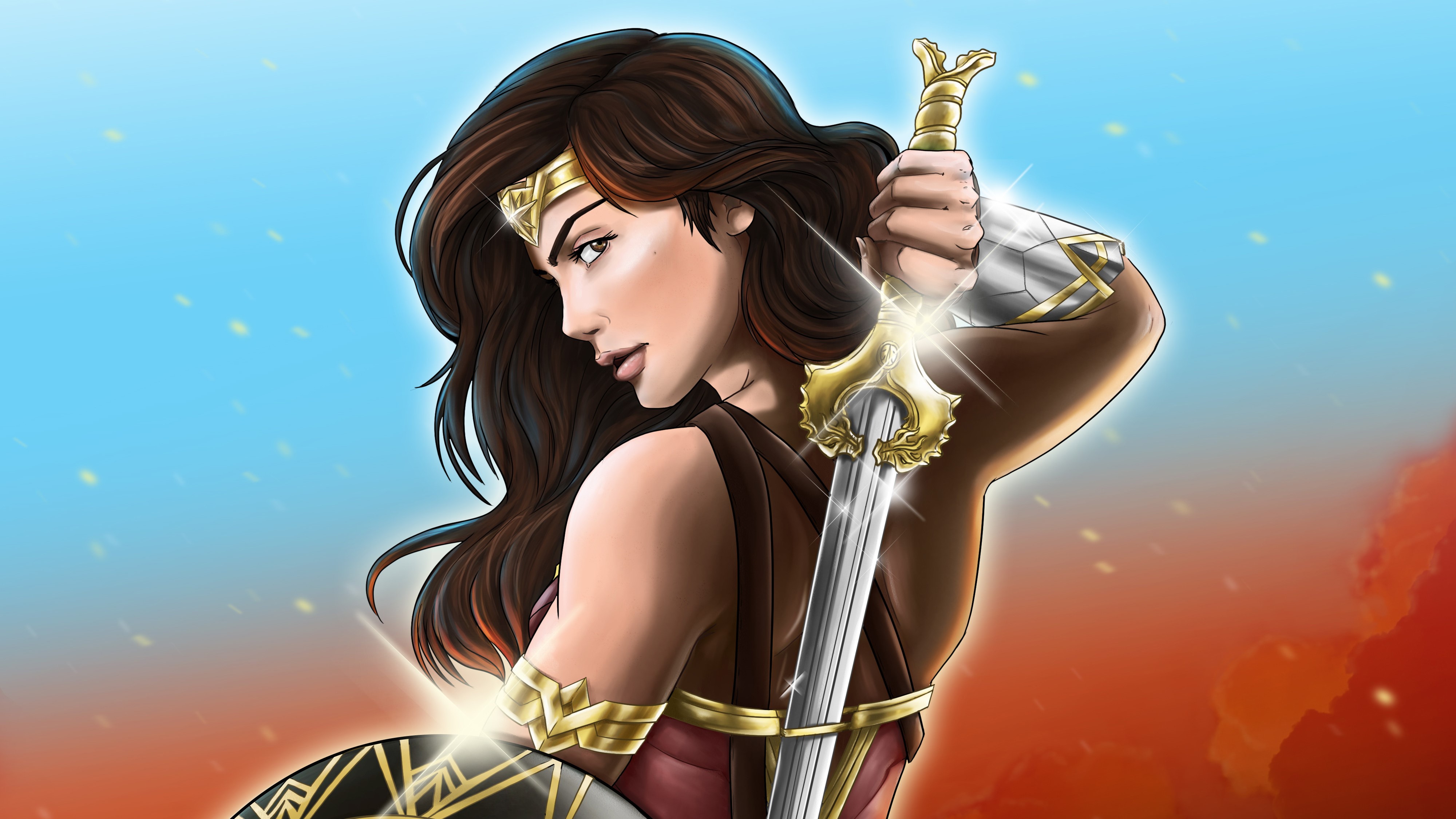 wonder woman, superheroes, artist, artwork, digital art, hd, 4k, HD Wallpaper