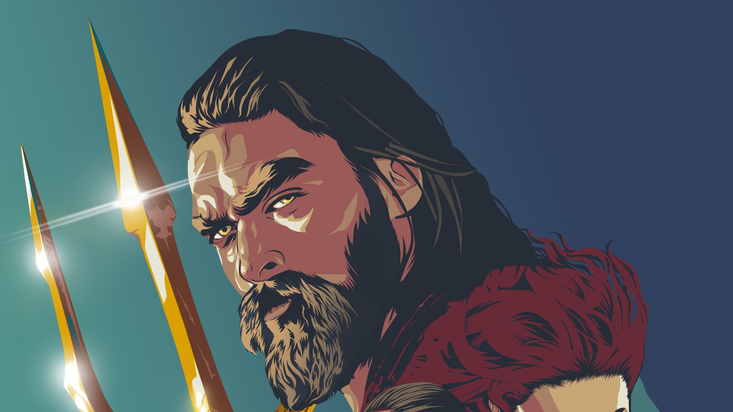 aquaman, superheroes, art, artwork, digital art, behance, HD Wallpaper