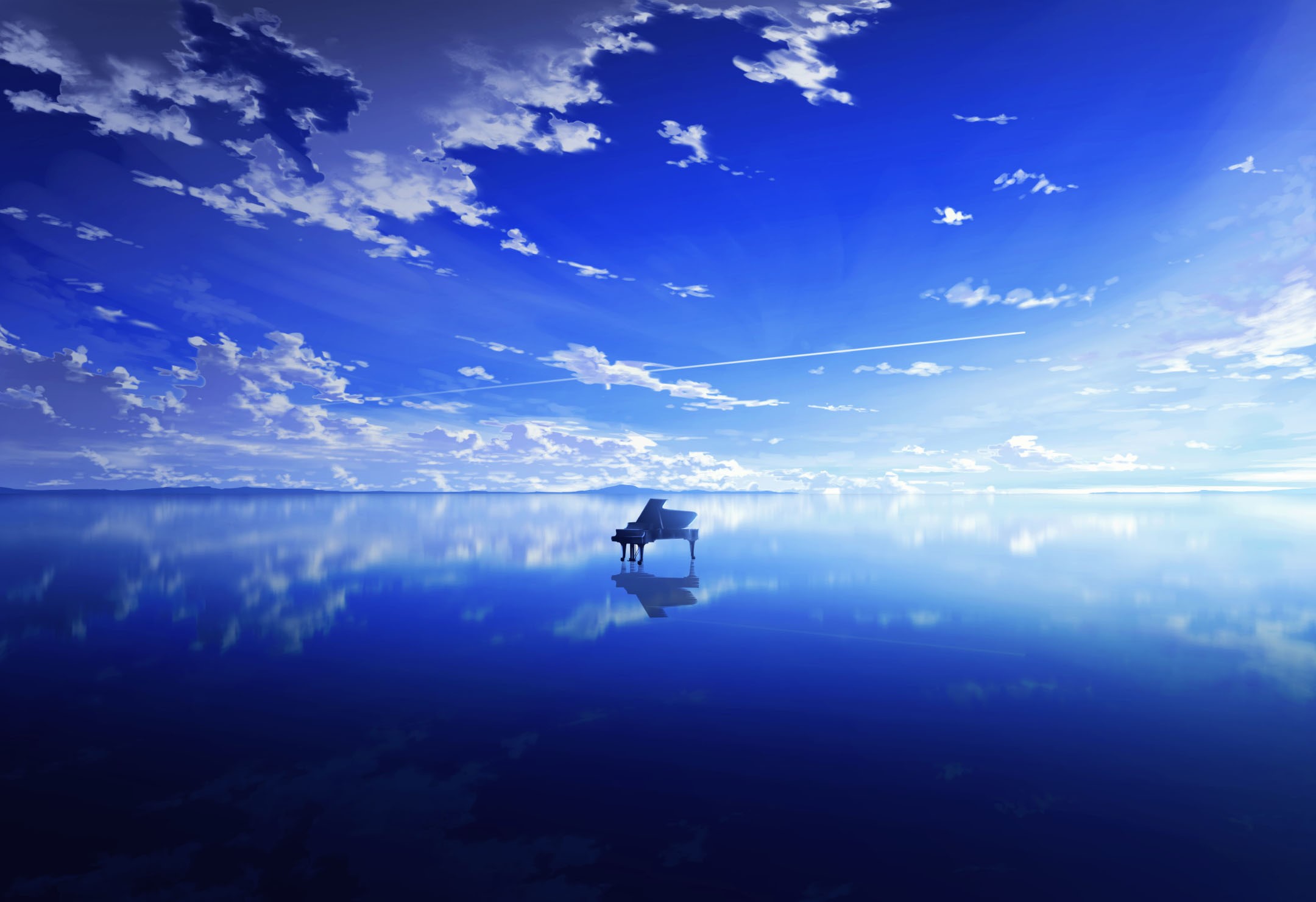 piano, anime, artist, artwork, digital art, hd, HD Wallpaper