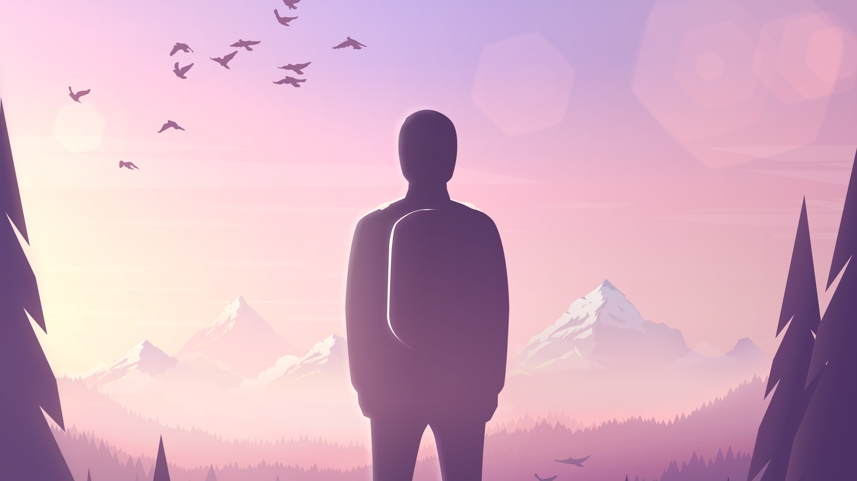 minimalism, artist, artwork, digital art, hd, minimalist, alone, HD Wallpaper