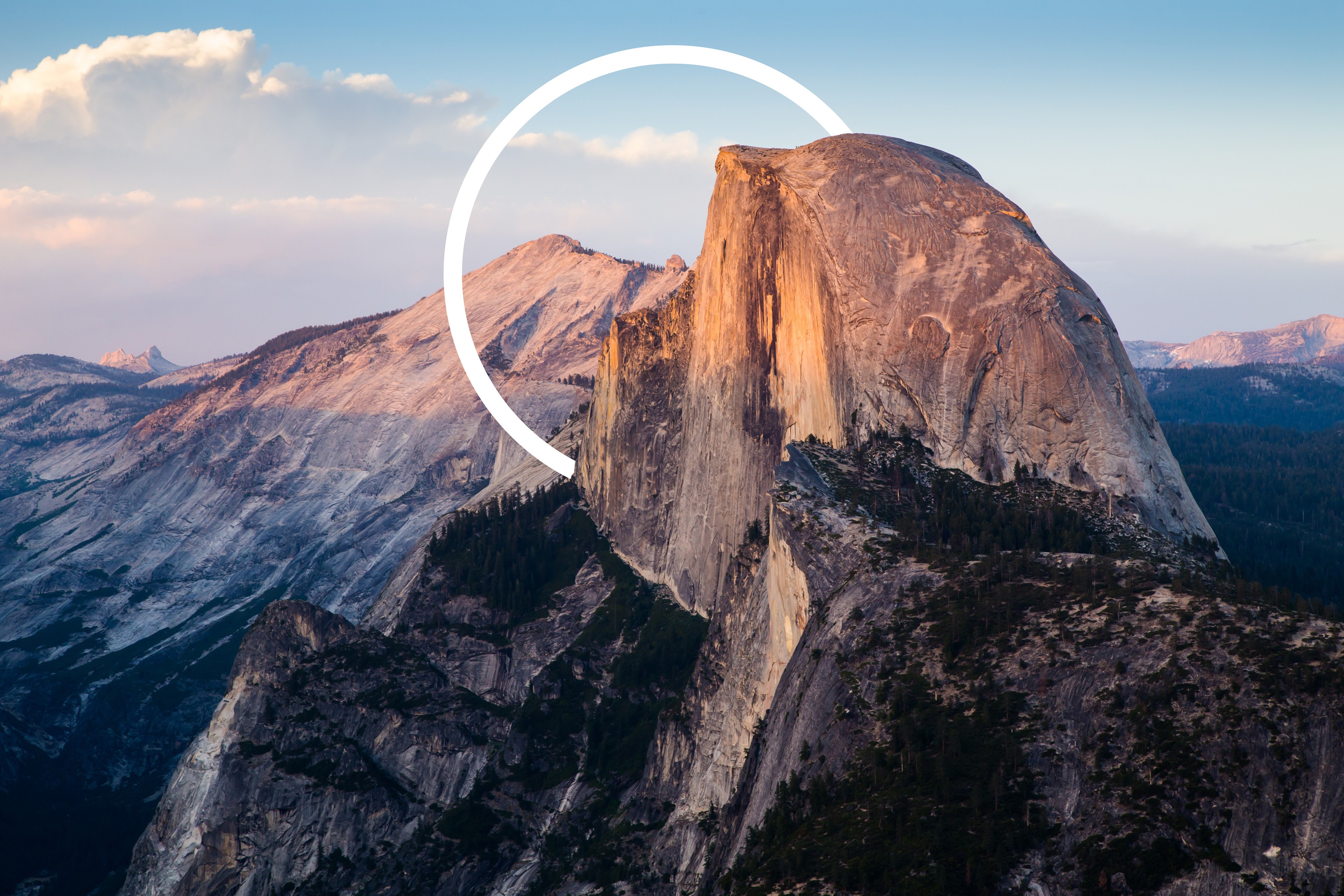 mountains, nature, circle, abstract, hd, 4k, behance, HD Wallpaper